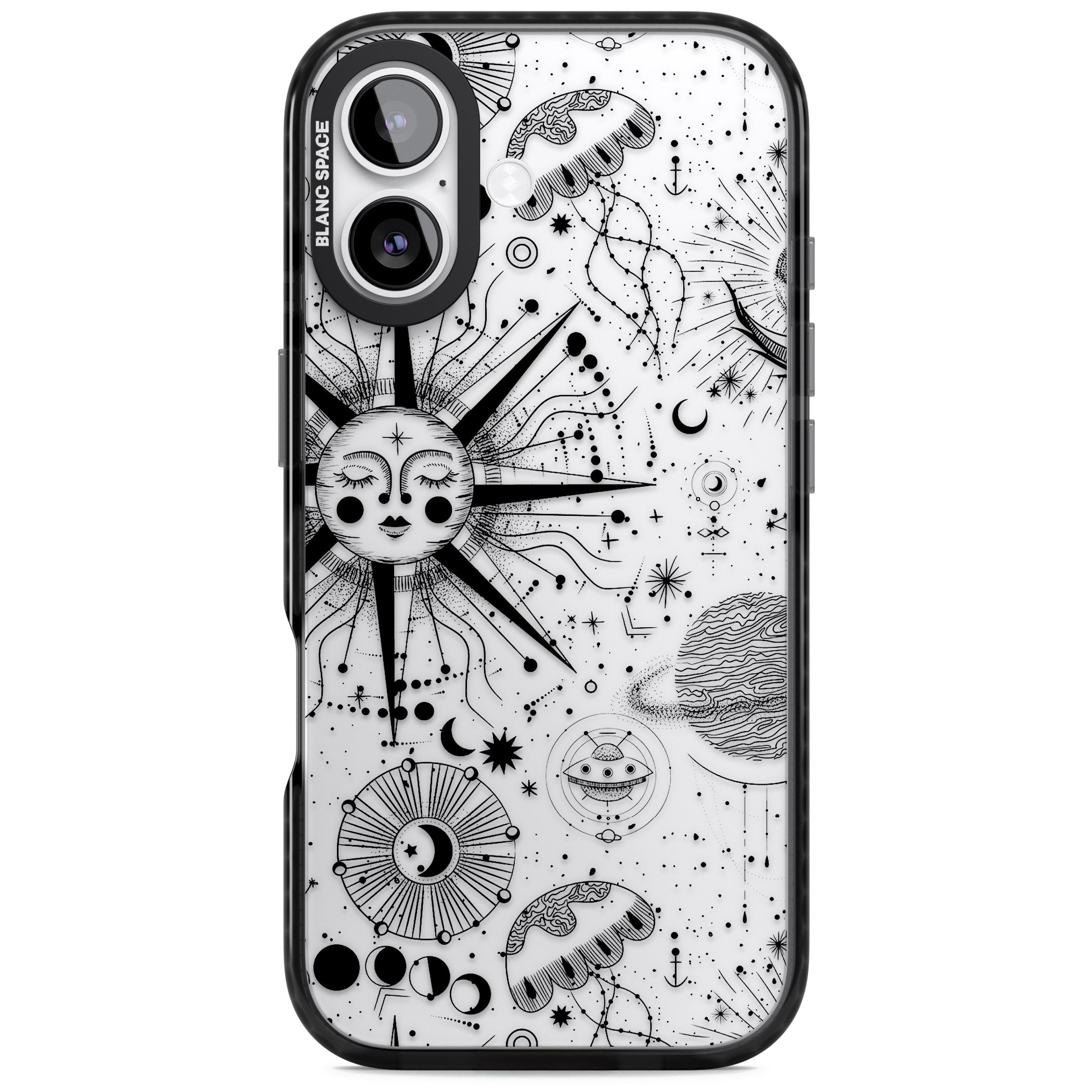Cosmic Sun Zodiac iPhone 17 Impact Black Phone Case