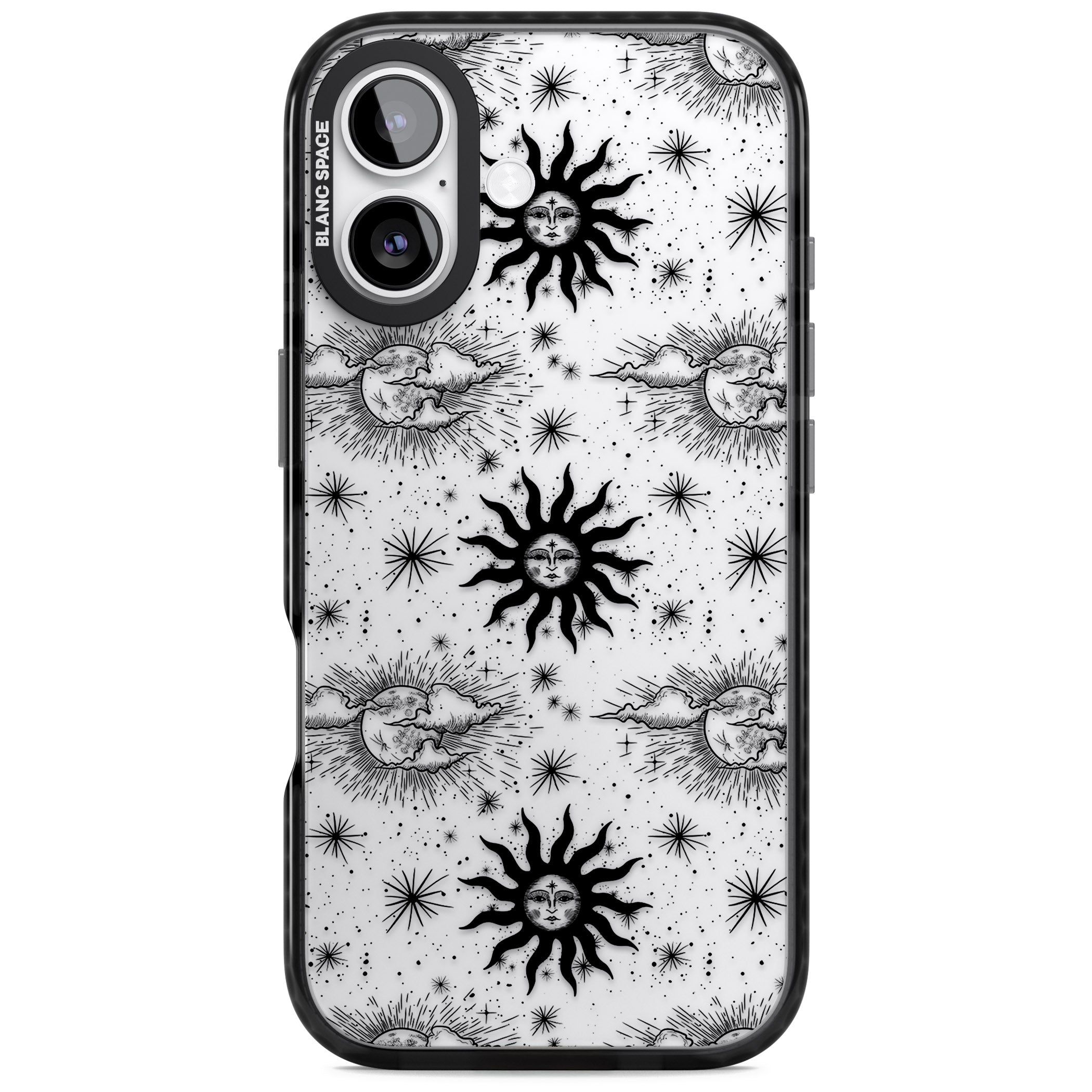 Vintage Sun & Moon iPhone 17 Impact Black Phone Case