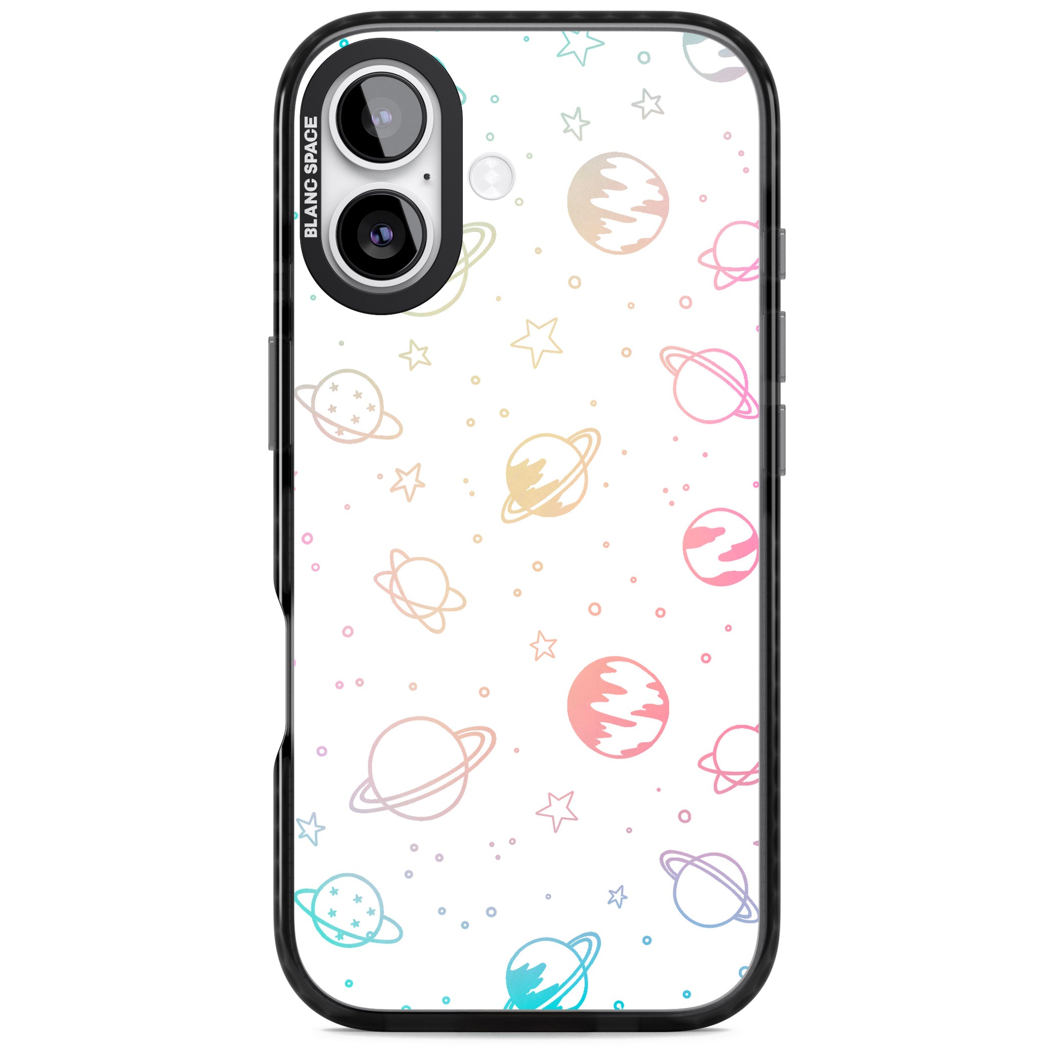 Pastel Cosmic Galaxy iPhone 17 Impact Black Phone Case