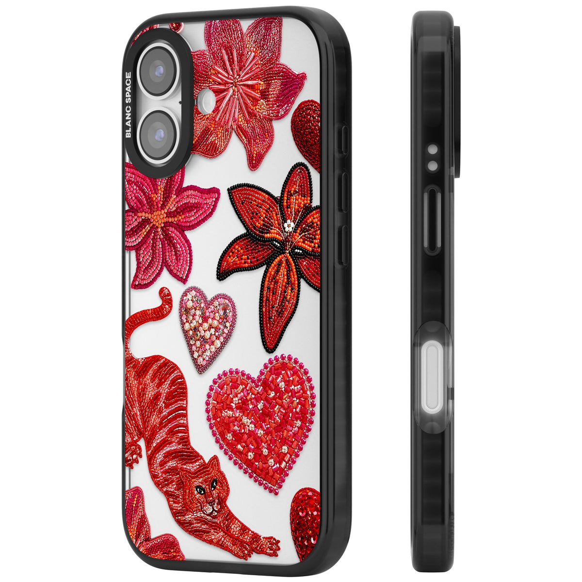 Beaded Boho iPhone 16 / iPhone 16 Plus / iPhone 17 Impact Black Phone Case side