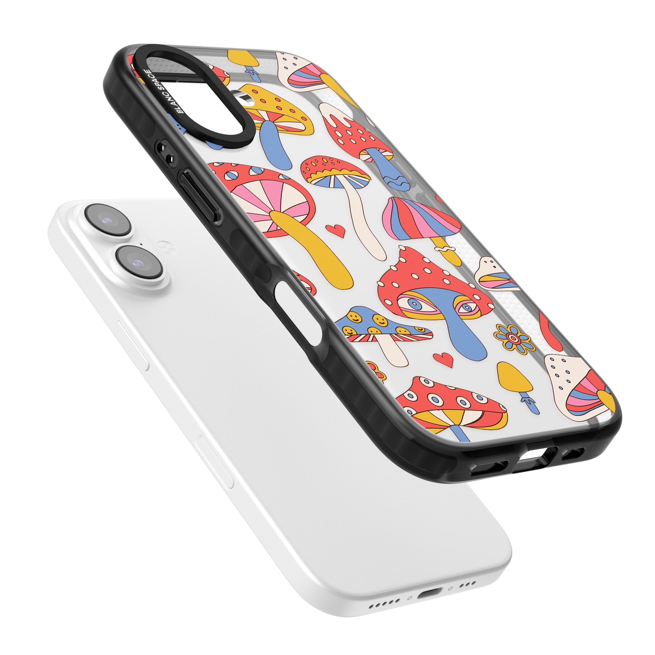 Vibrant Shrooms iPhone 17 Impact Black Phone Case Colours