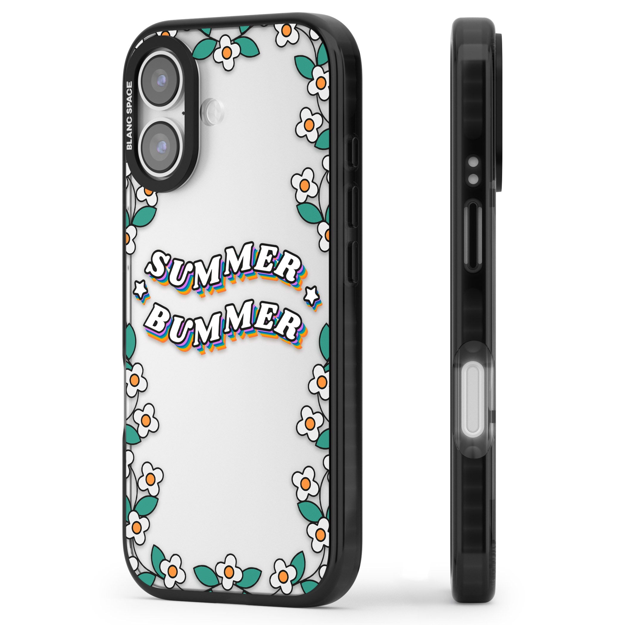 Summer Bummer iPhone 17 Impact Black Phone Case Side Profile