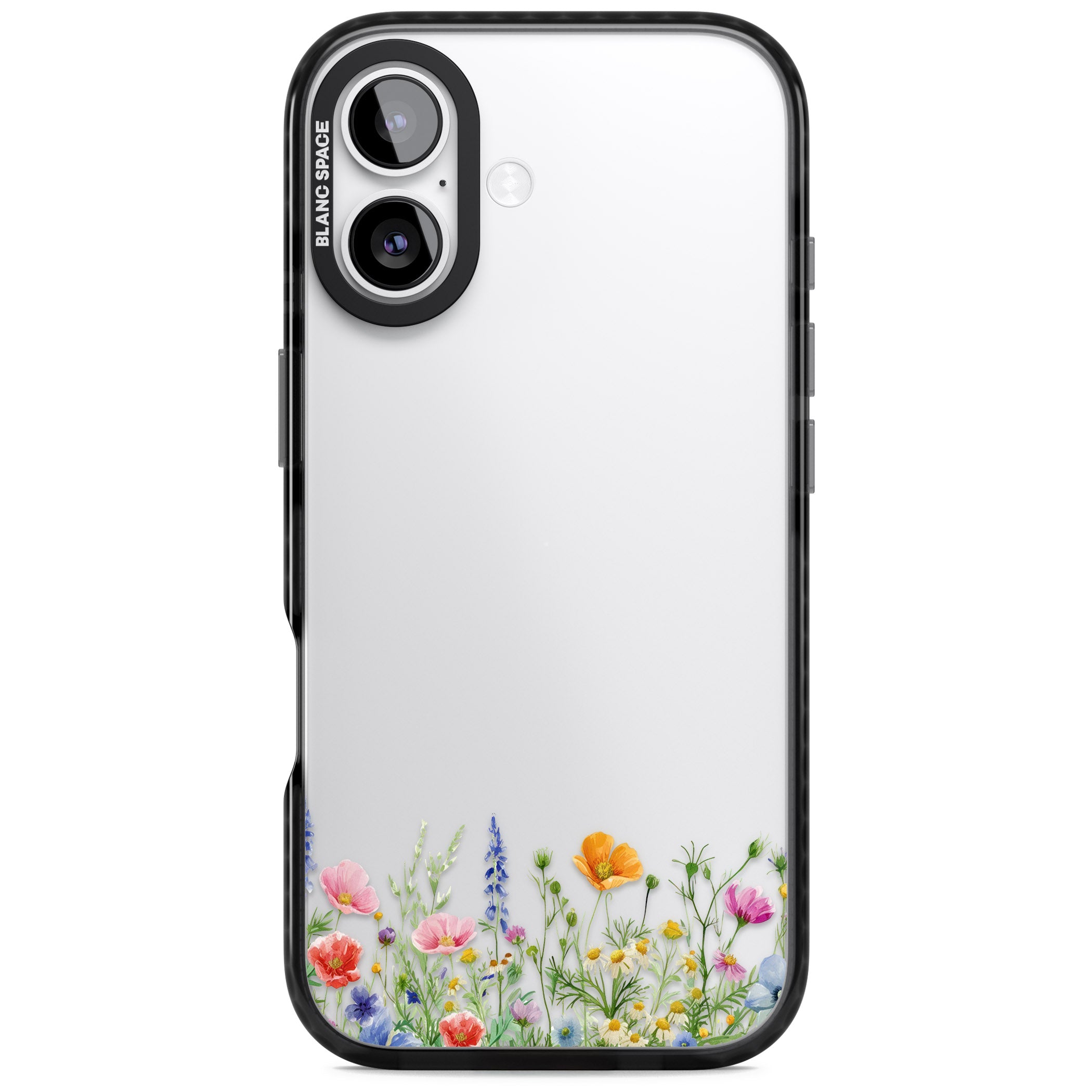 Minimal Wildflowers iPhone 17 Impact Black Phone Case