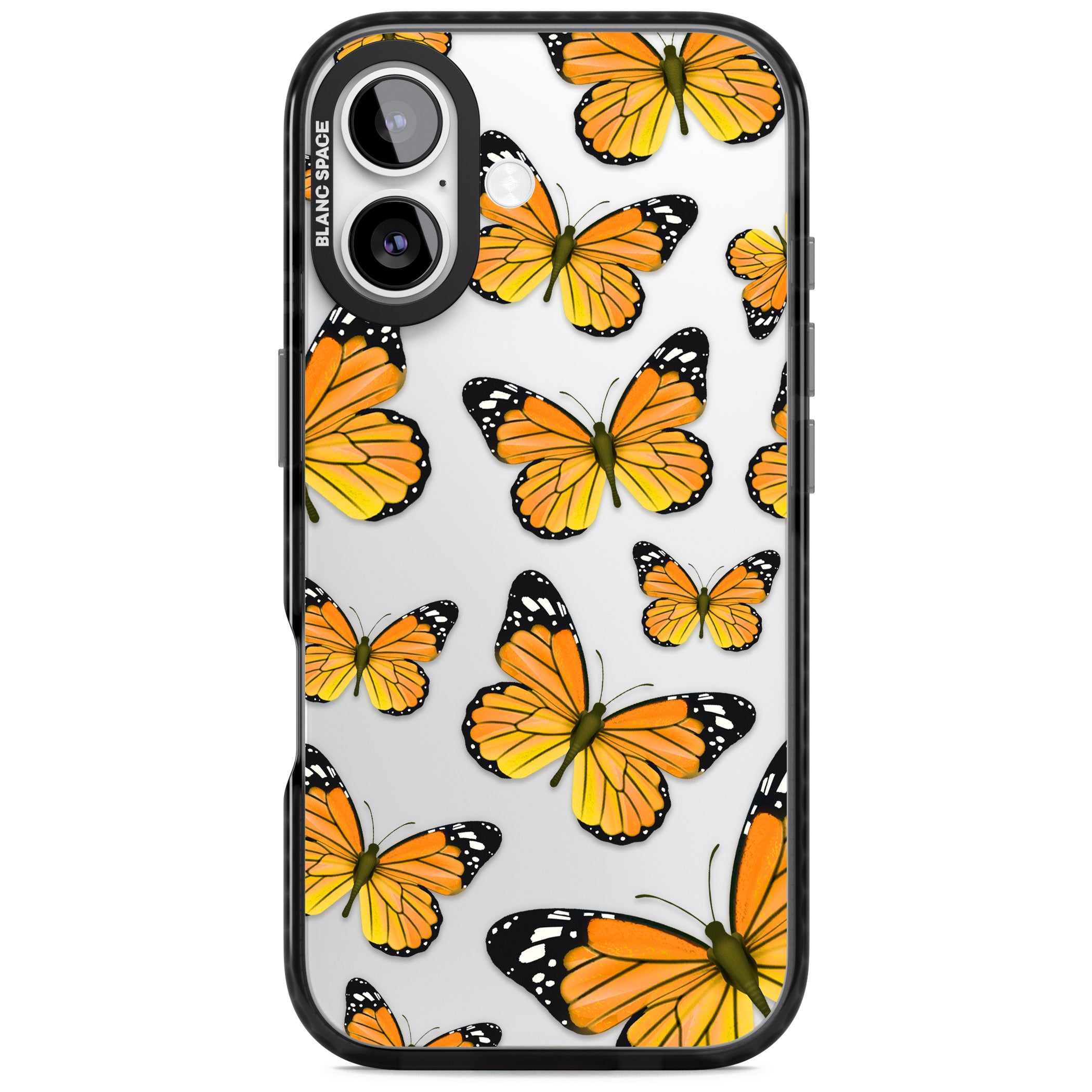 Sun Yellow Butterflies iPhone 17 Impact Black Phone Case