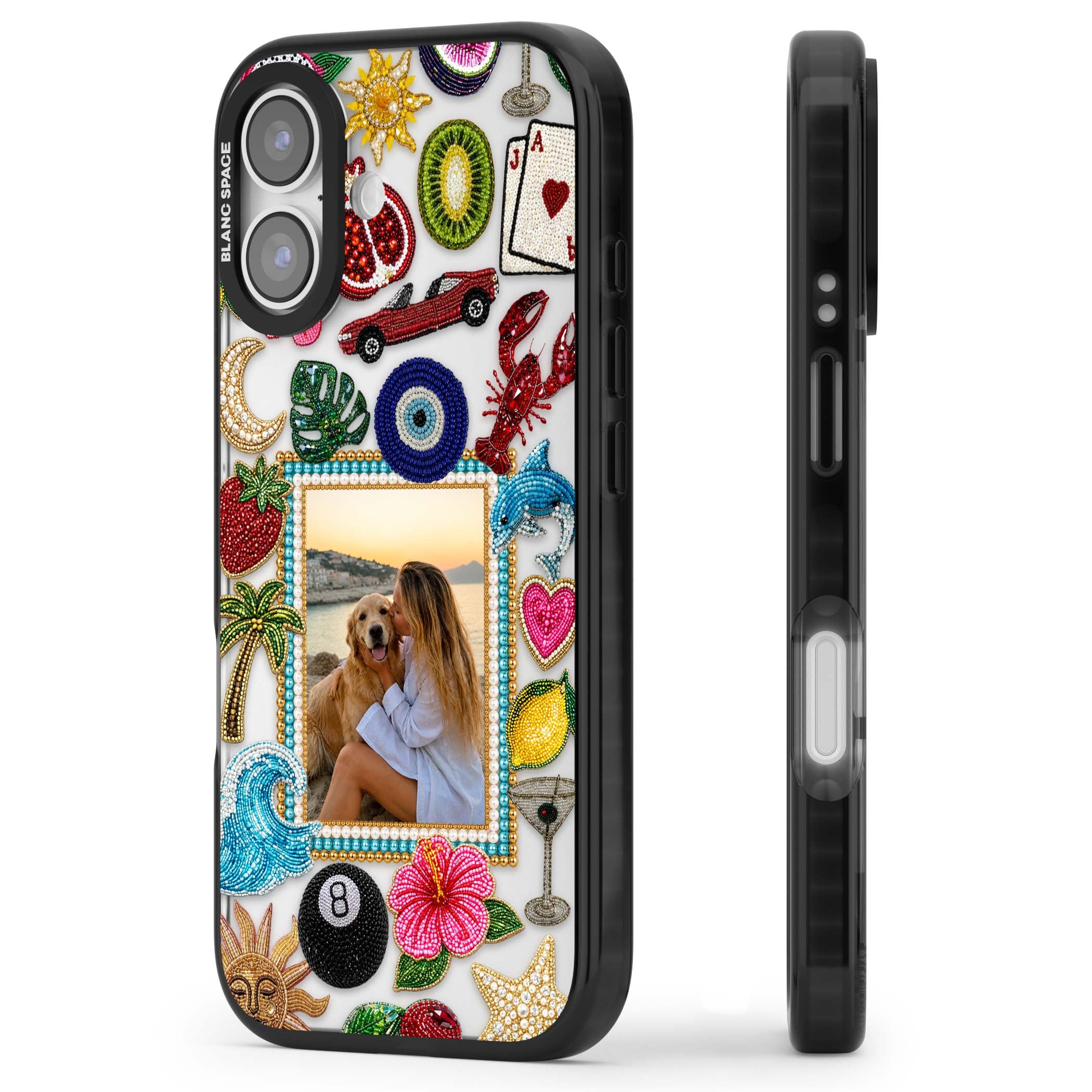 Beaded Photo coastal iPhone case | Clear Impact case for iPhone 17