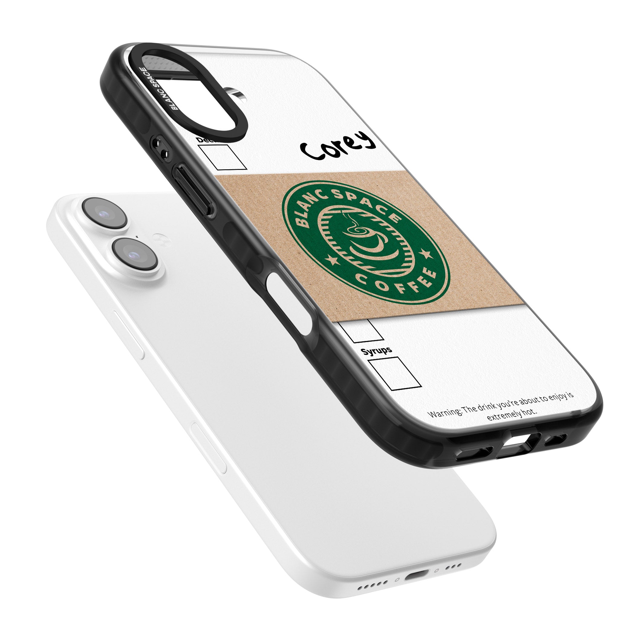 Personalised Coffee Cup iPhone 17 Impact Black Phone Case Colours