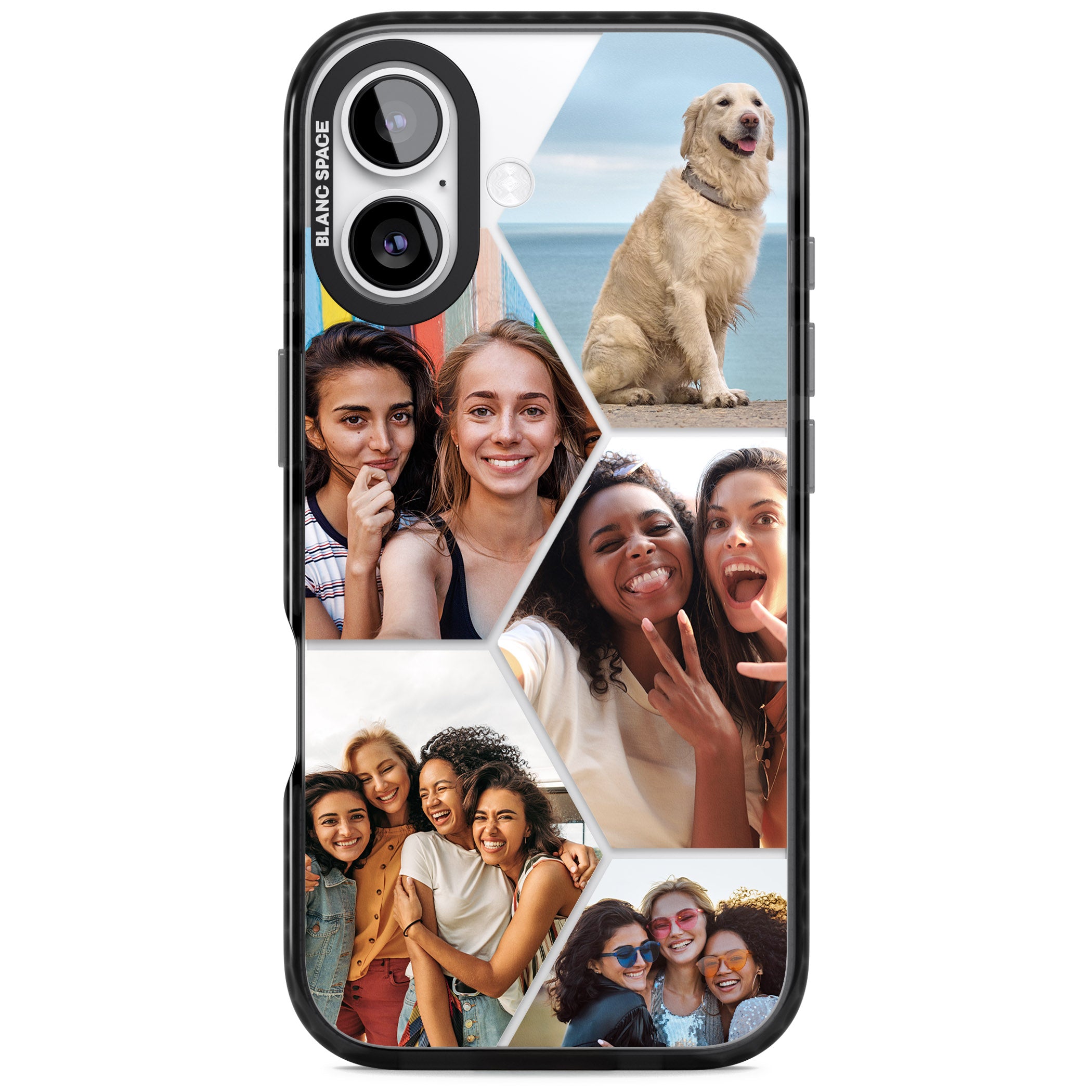 Personalised Beehive Photo Grid iPhone 17 Impact Black Phone Case