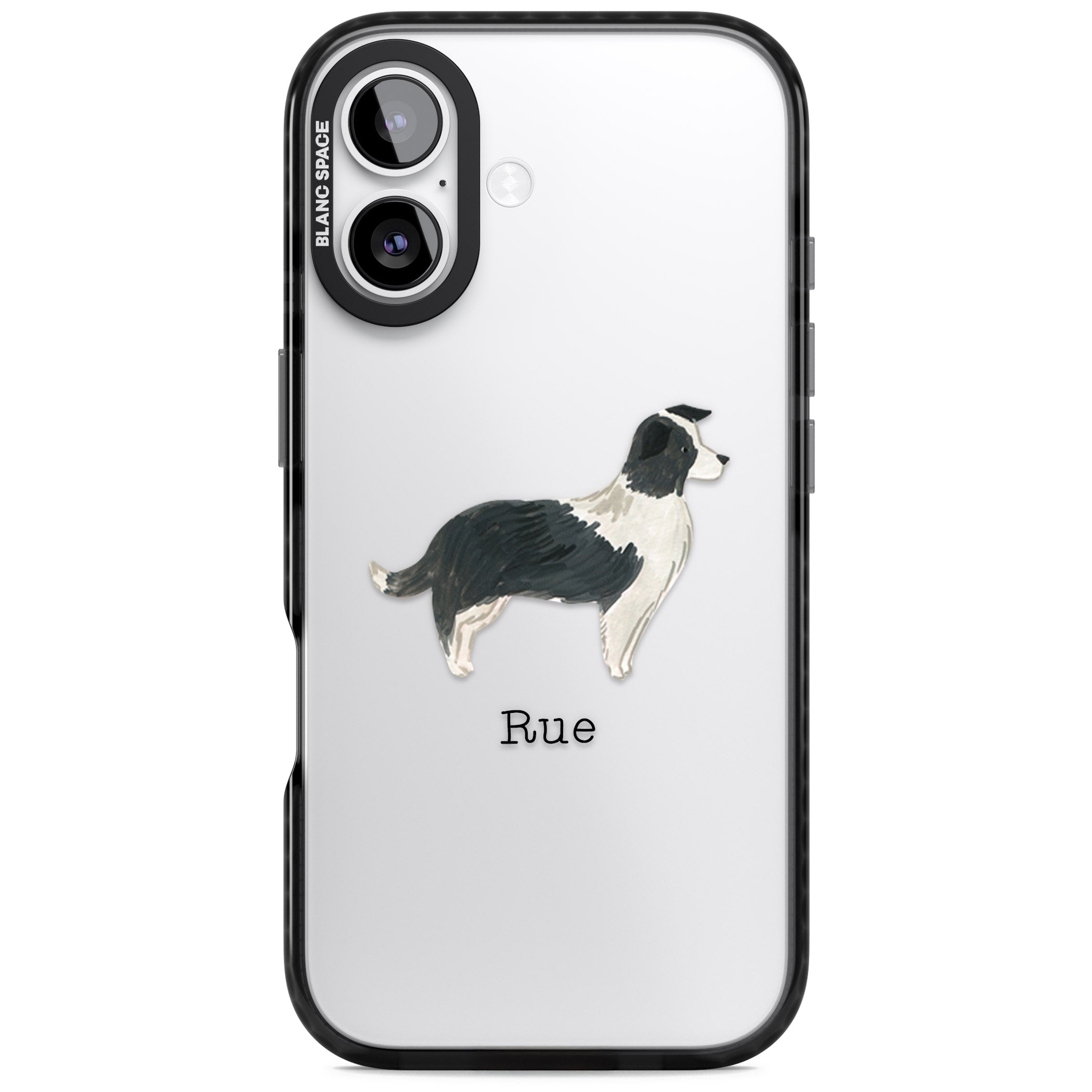 Personalised Border Collie iPhone 17 Impact Black Phone Case