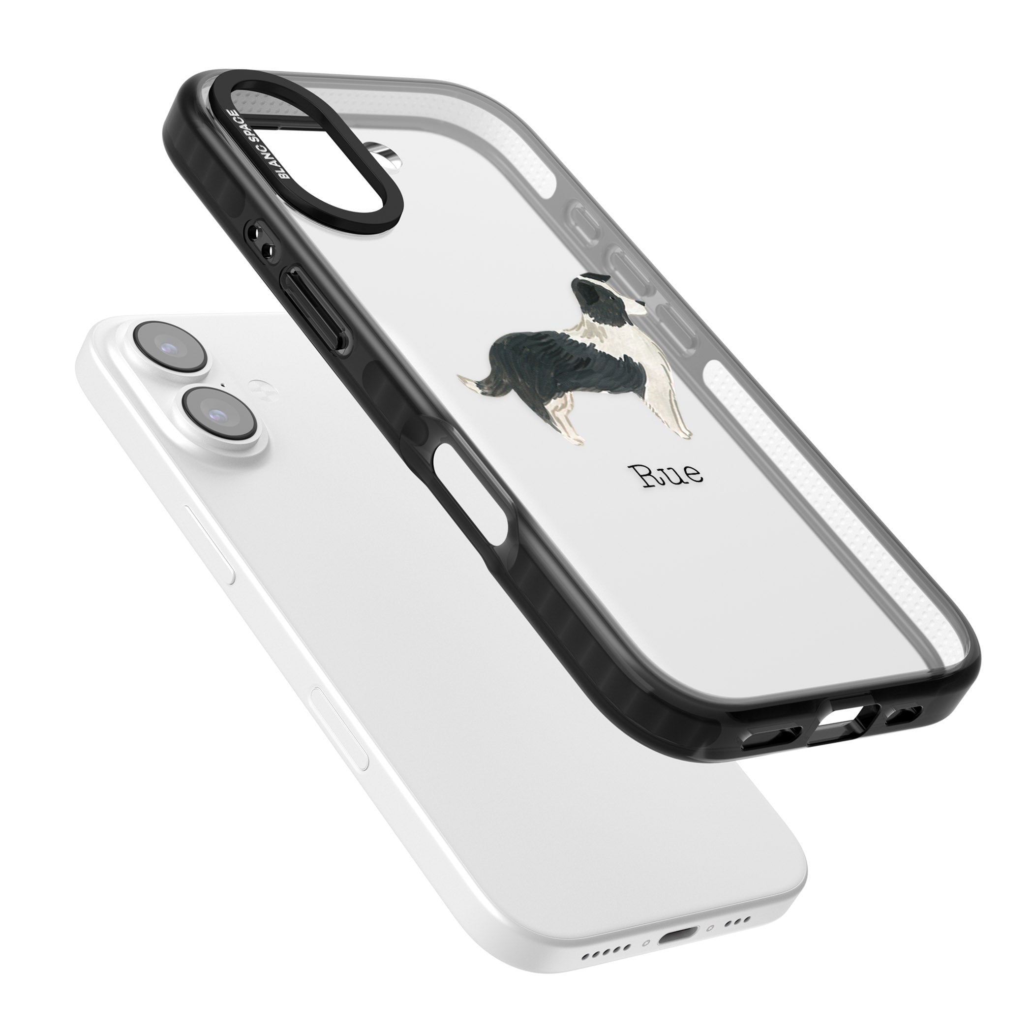 Personalised Border Collie iPhone 17 Impact Black Phone Case Colours