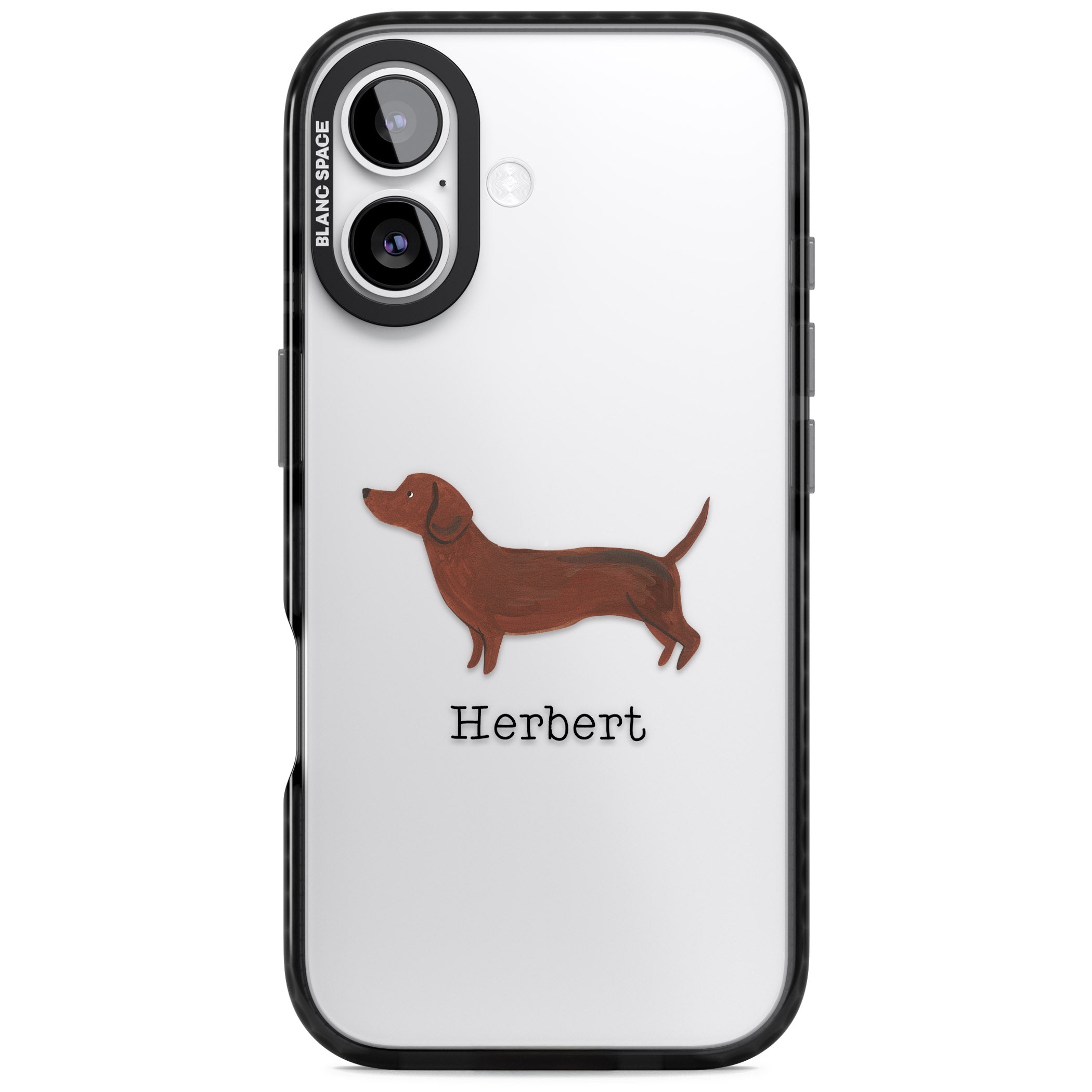 Personalised Sausage Dog iPhone 17 Impact Black Phone Case