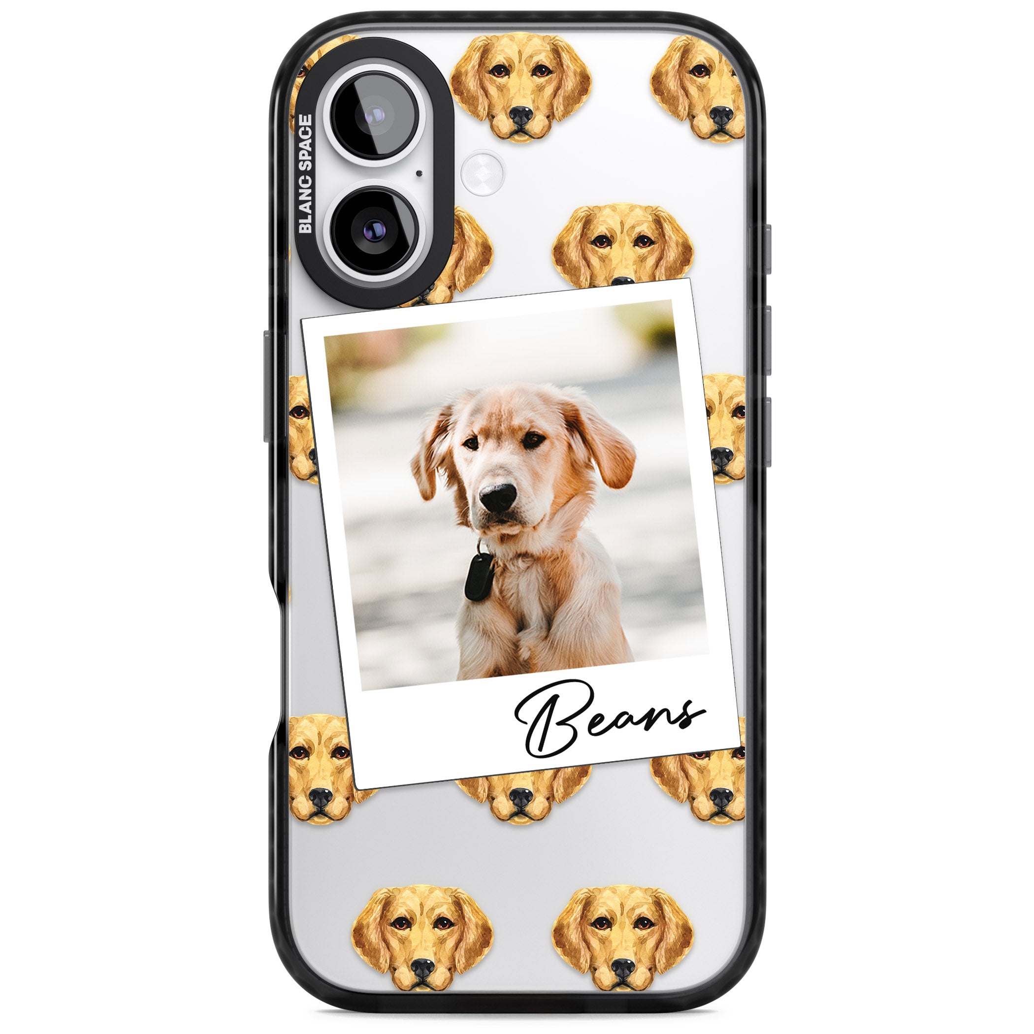 Personalised Labrador Instant Camera Photo iPhone 17 Impact Black Phone Case