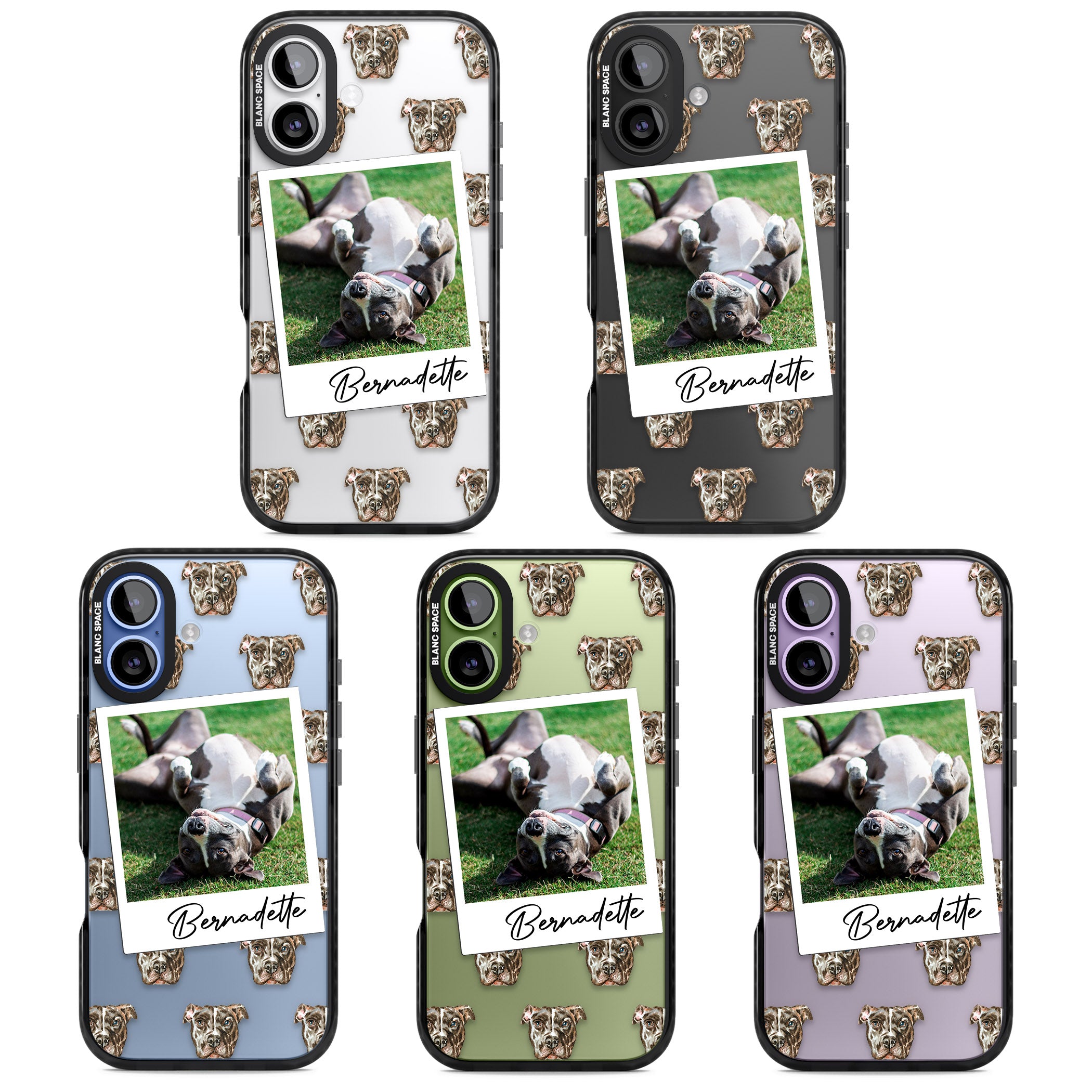 Personalised Staffordshire Bull Terrier Instant Camera Photo iPhone 17 Impact Black Phone Case APT Impact Protection