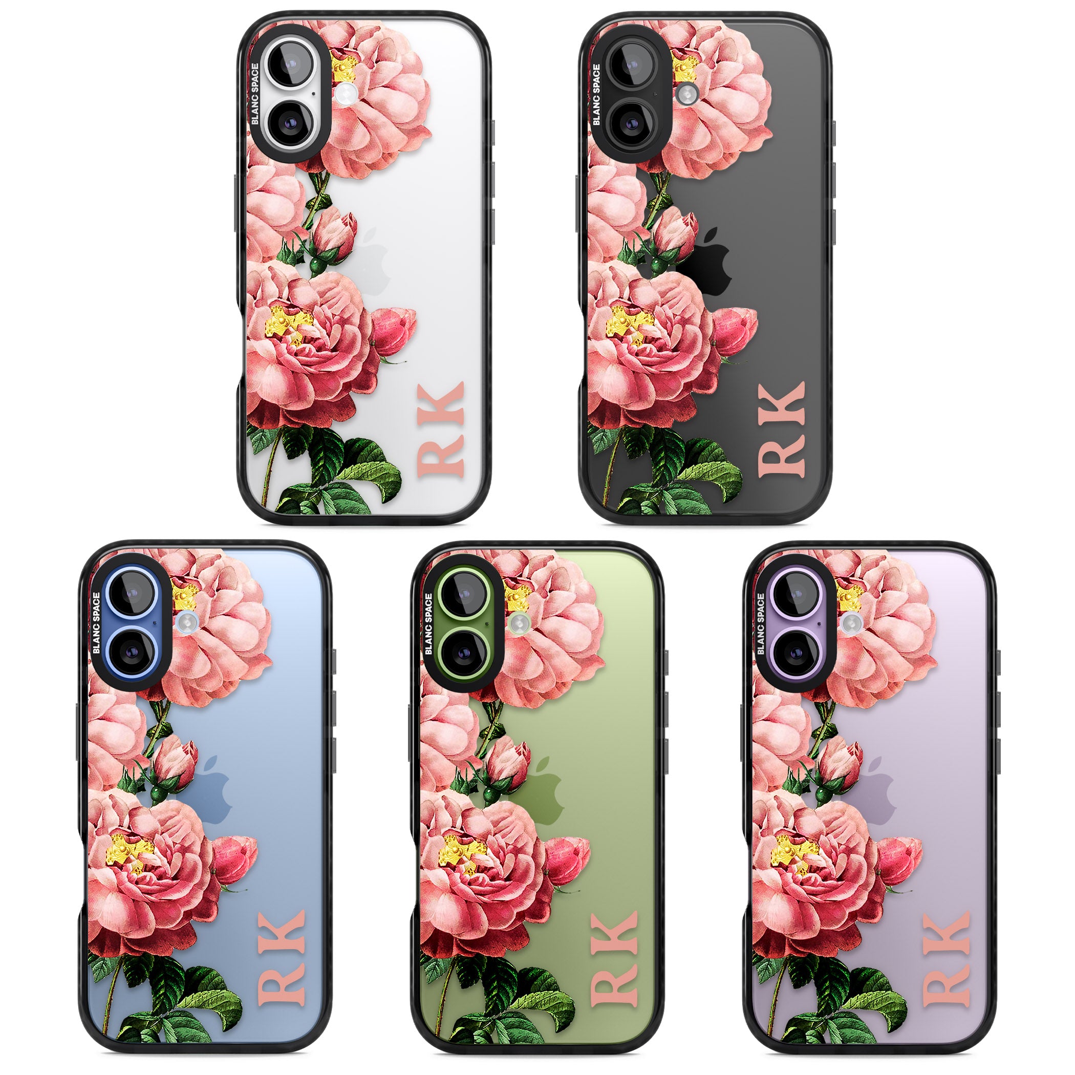 Personalised Vintage Floral Peonies iPhone 17 Impact Black Phone Case APT Impact Protection