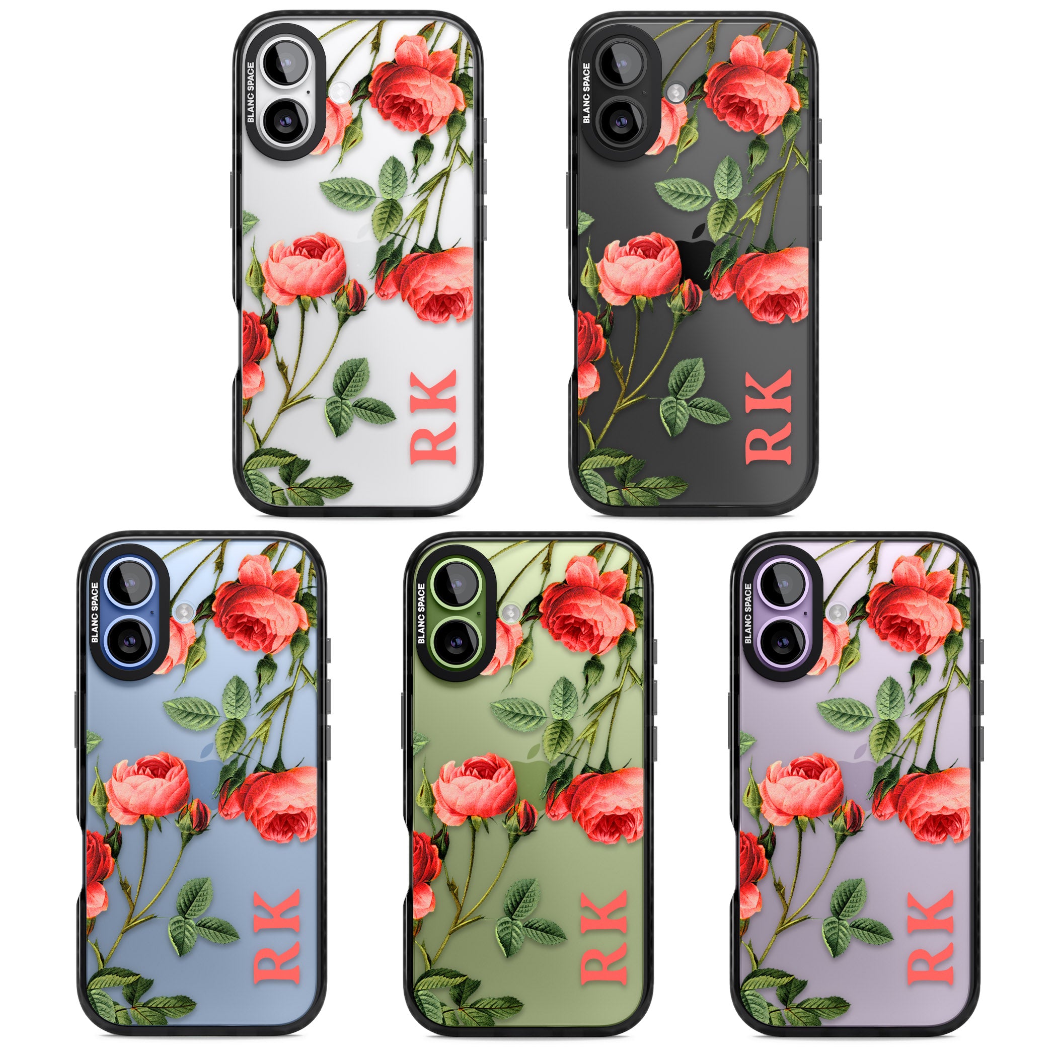 Personalised Vintage Floral Rose iPhone 17 Impact Black Phone Case APT Impact Protection