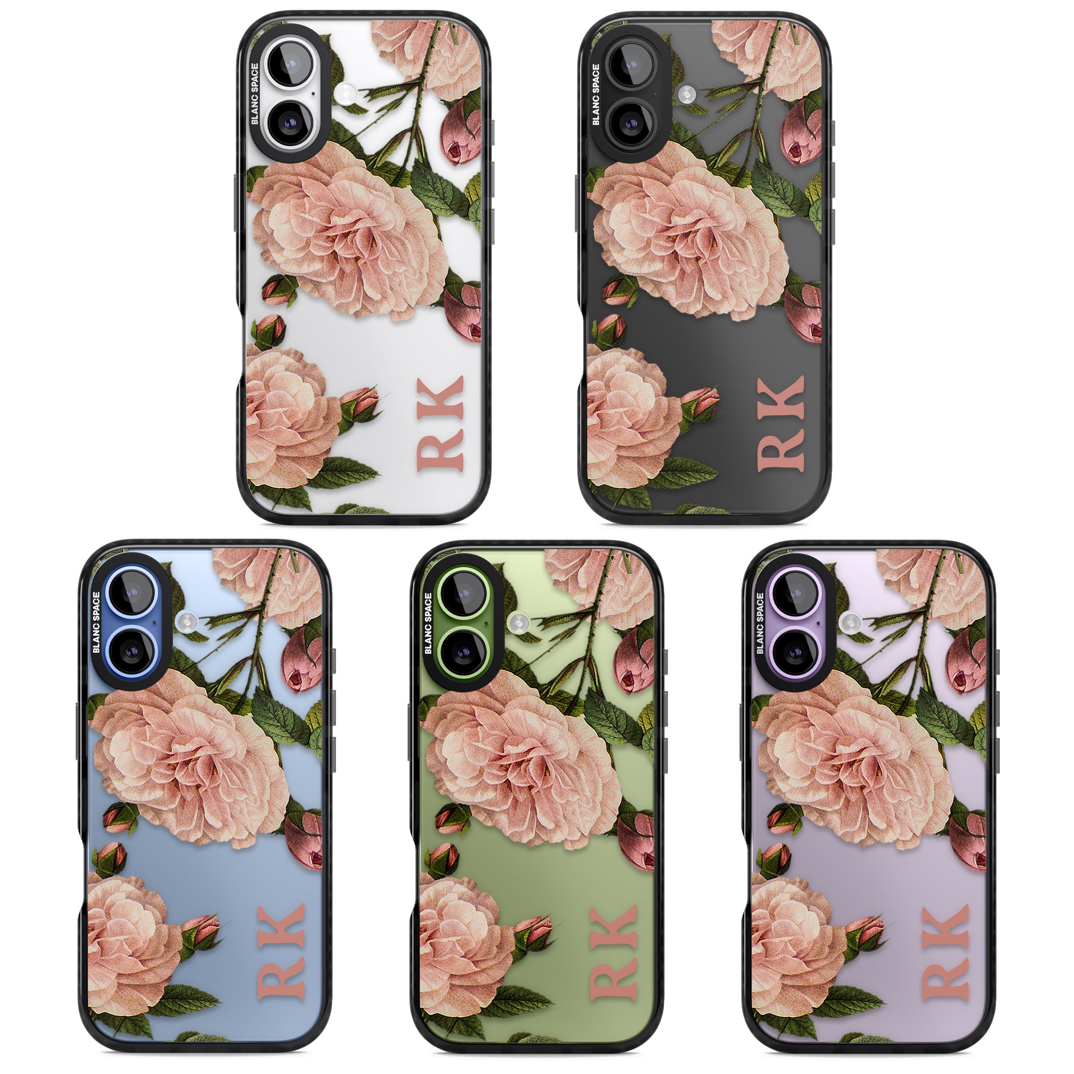 Personalised Vintage Floral iPhone 17 Impact Black Phone Case APT Impact Protection