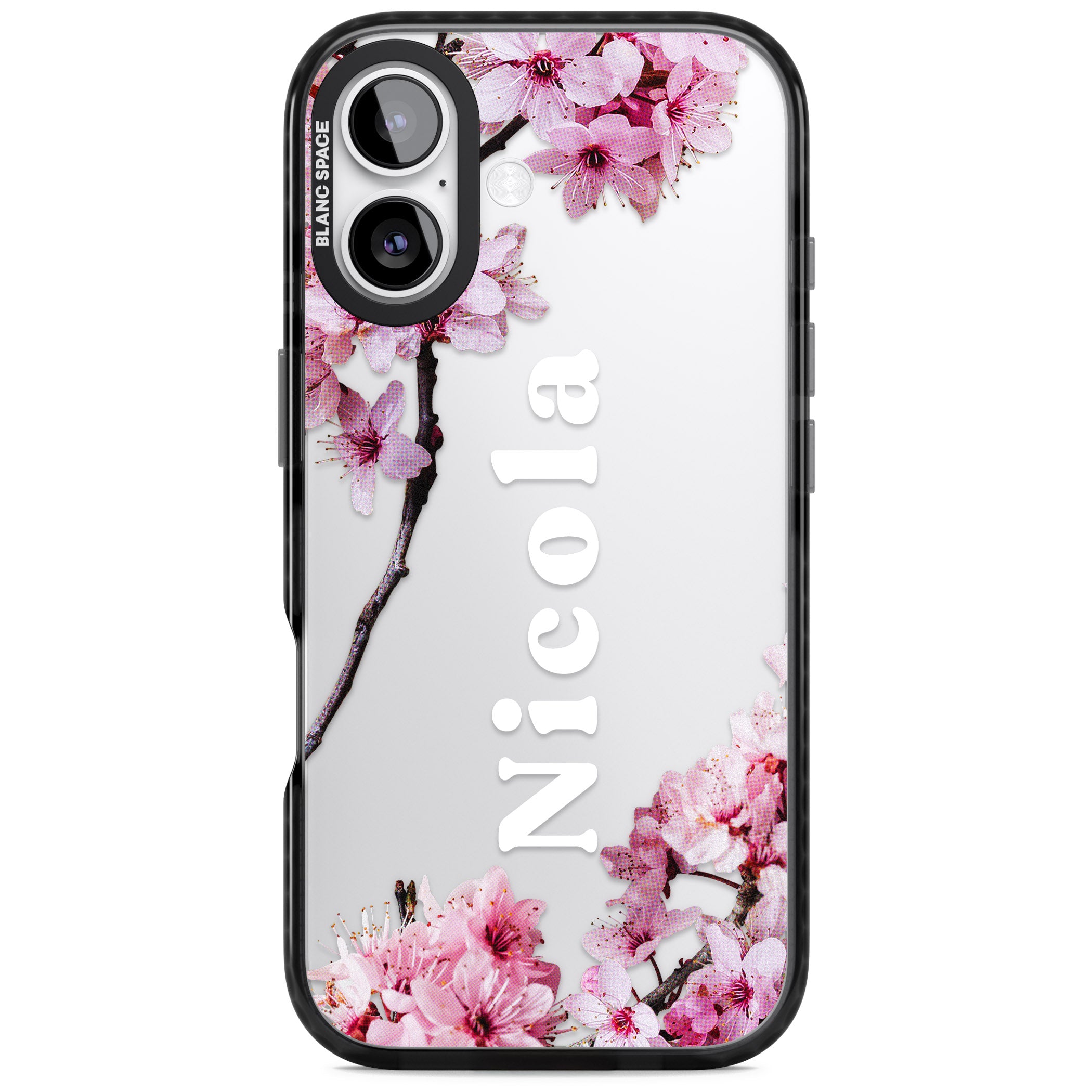 Personalised Cherry Blossom Elegance Classic iPhone 17 Impact Black Phone Case