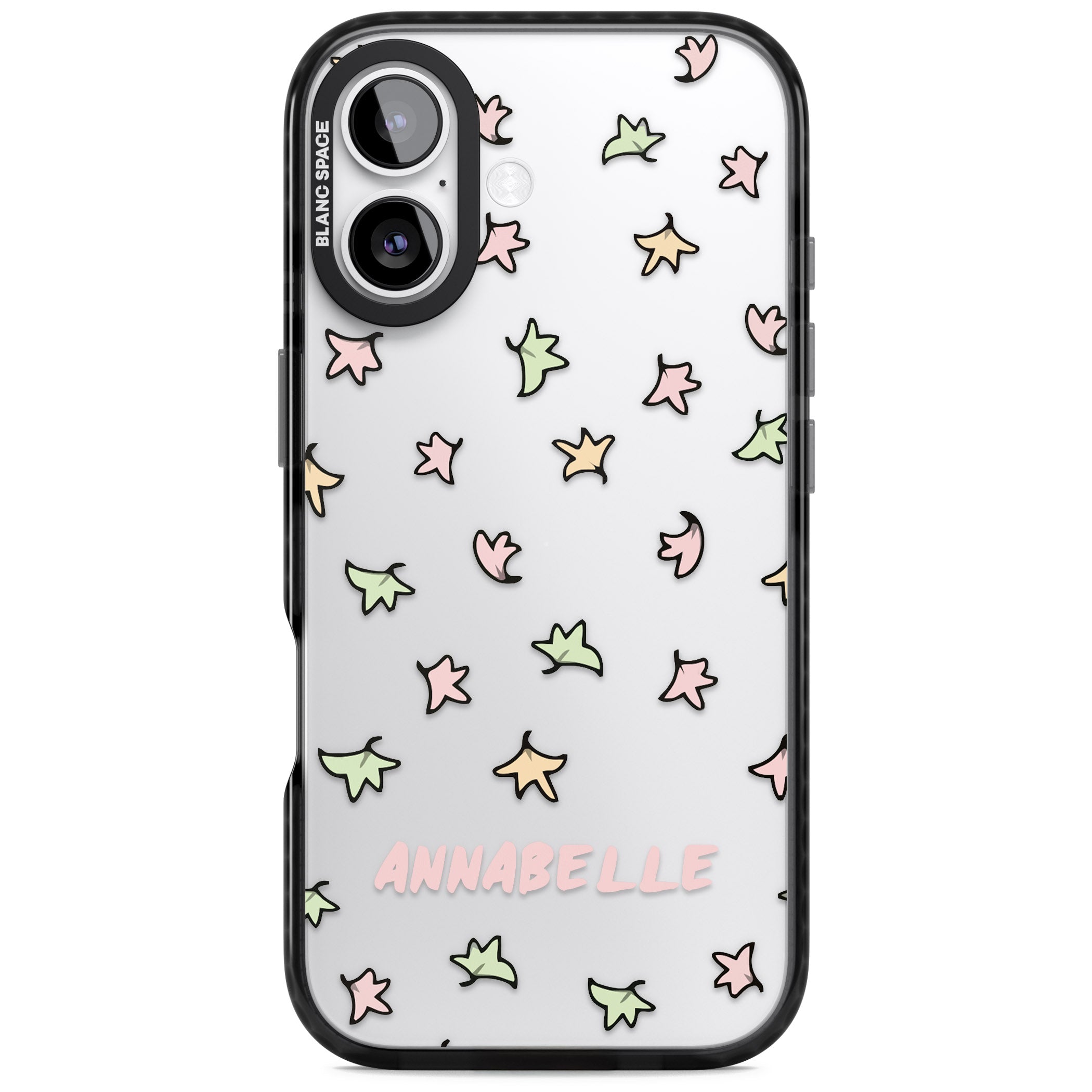 Personalised Heartstopper Leaves Pattern iPhone 17 Impact Black Phone Case