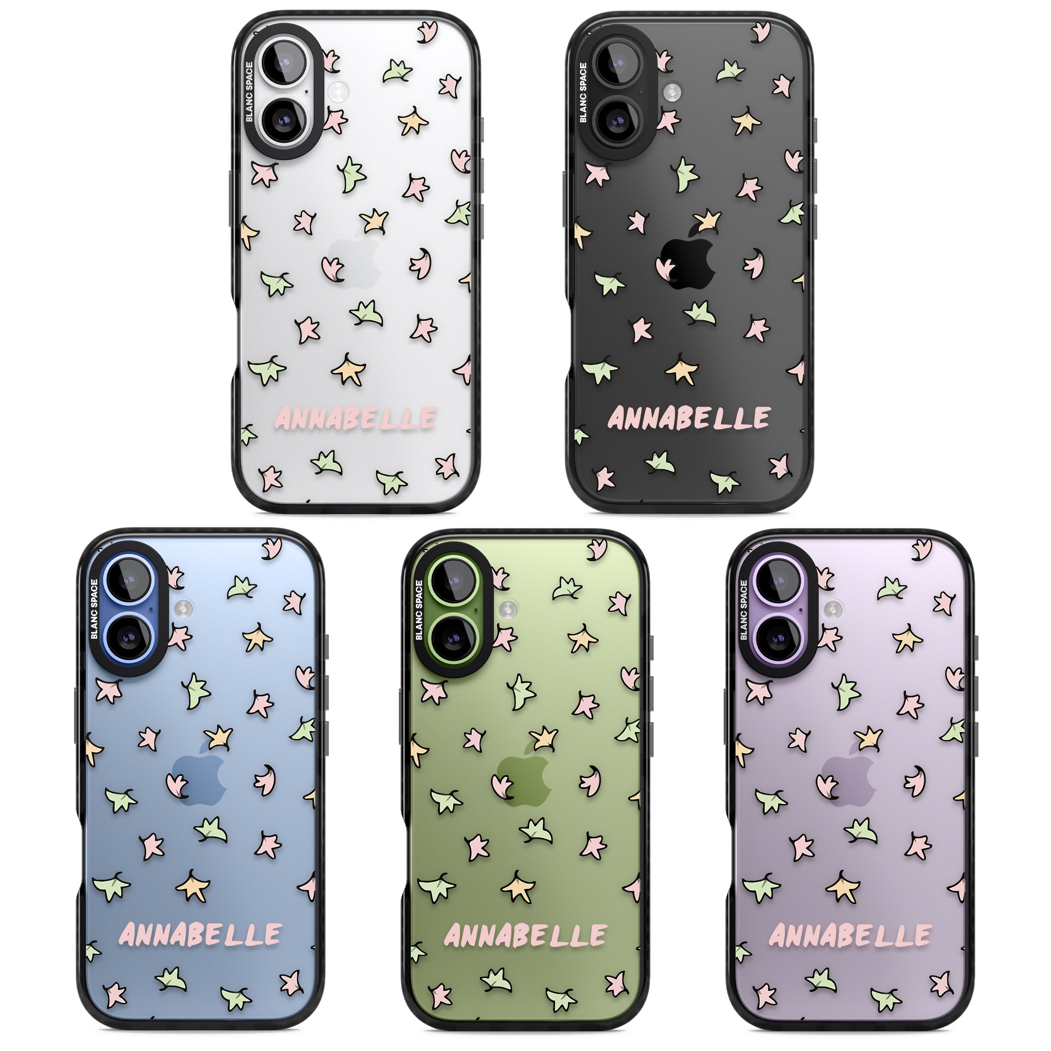 Personalised Heartstopper Leaves Pattern iPhone 17 Impact Black Phone Case APT Impact Protection