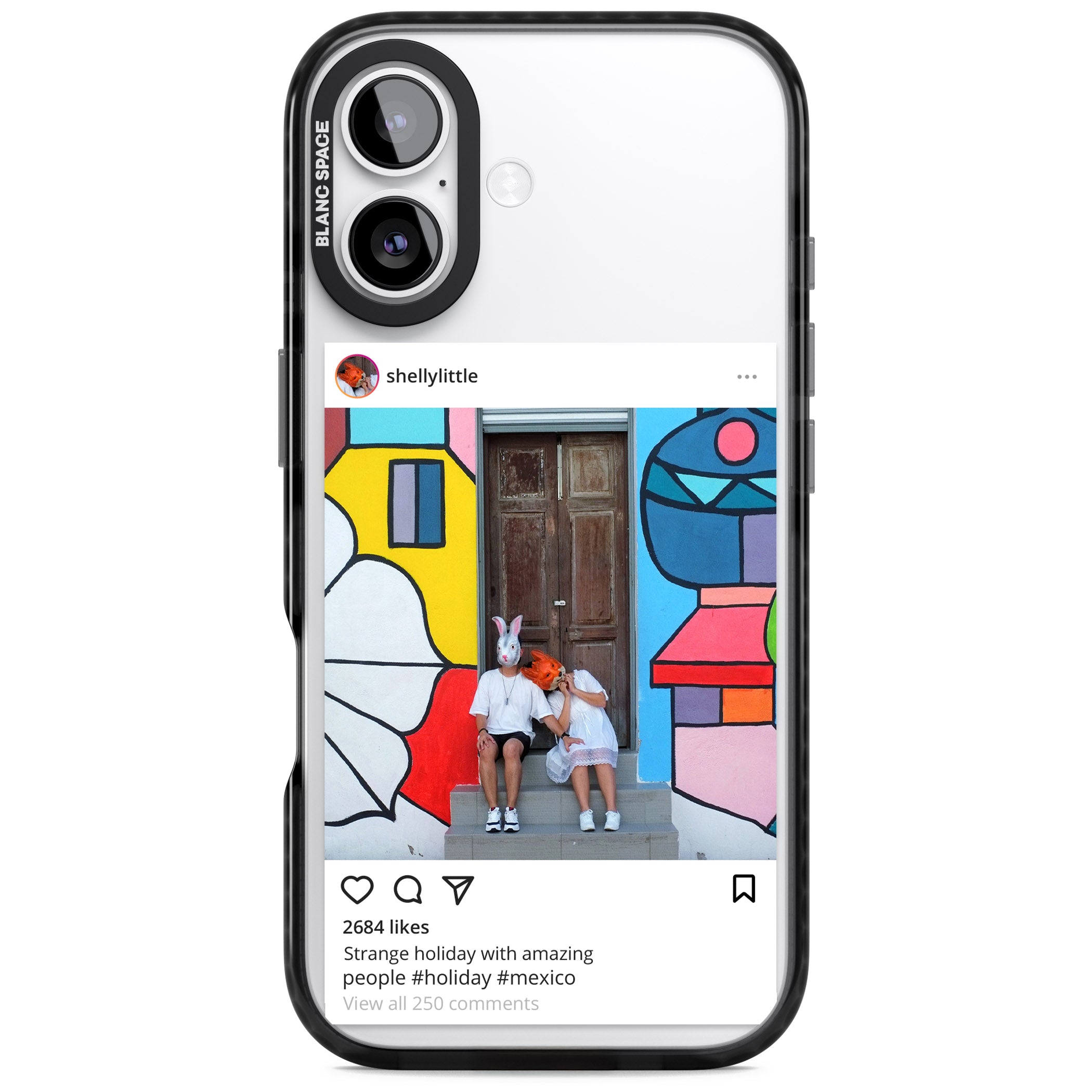 Personalised Instagram iPhone 17 Impact Black Phone Case