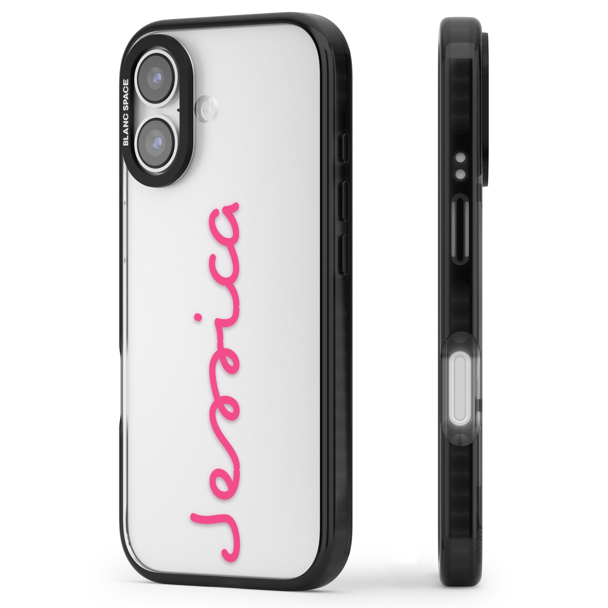 Personalised Summer Name iPhone 17 Impact Black Phone Case Side Profile