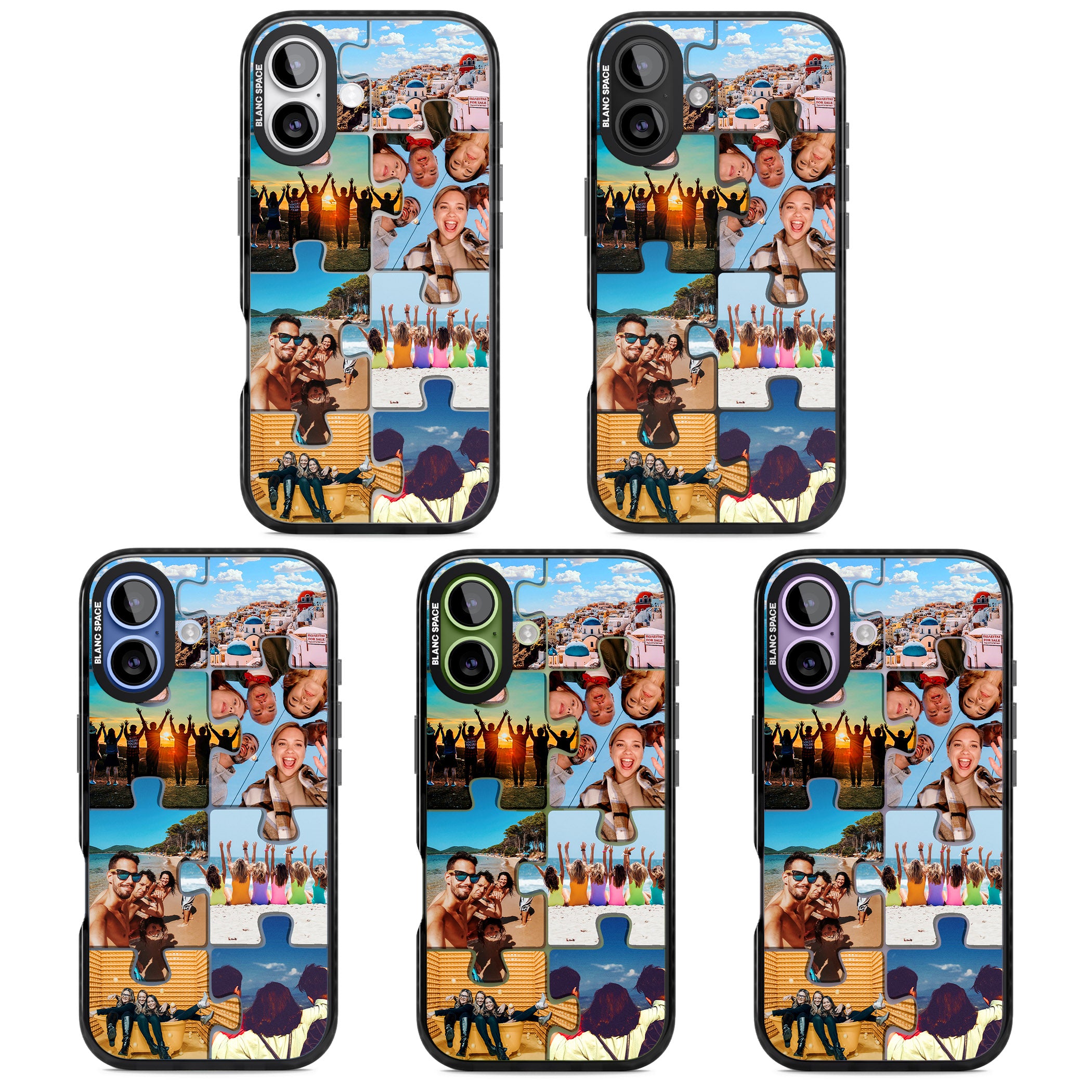 Personalised Jigsaw Photo Grid iPhone 17 Impact Black Phone Case APT Impact Protection