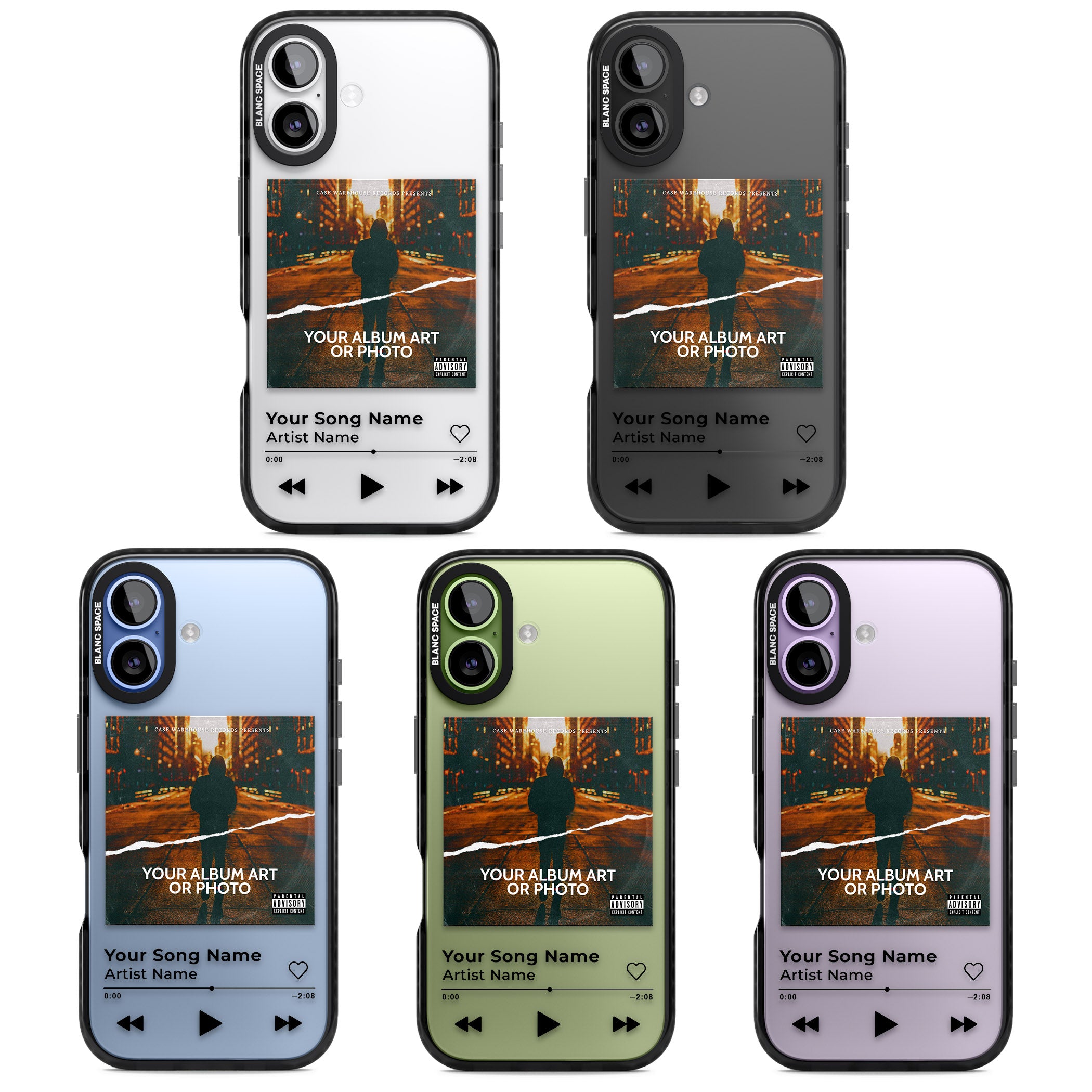 Personalised Album Art iPhone 17 Impact Black Phone Case APT Impact Protection