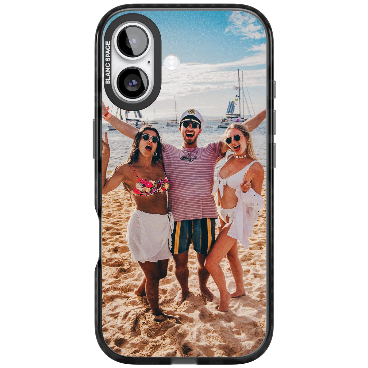 Personalised Photo iPhone 16 / iPhone 16 Plus / iPhone 17 Impact Black Phone Case front