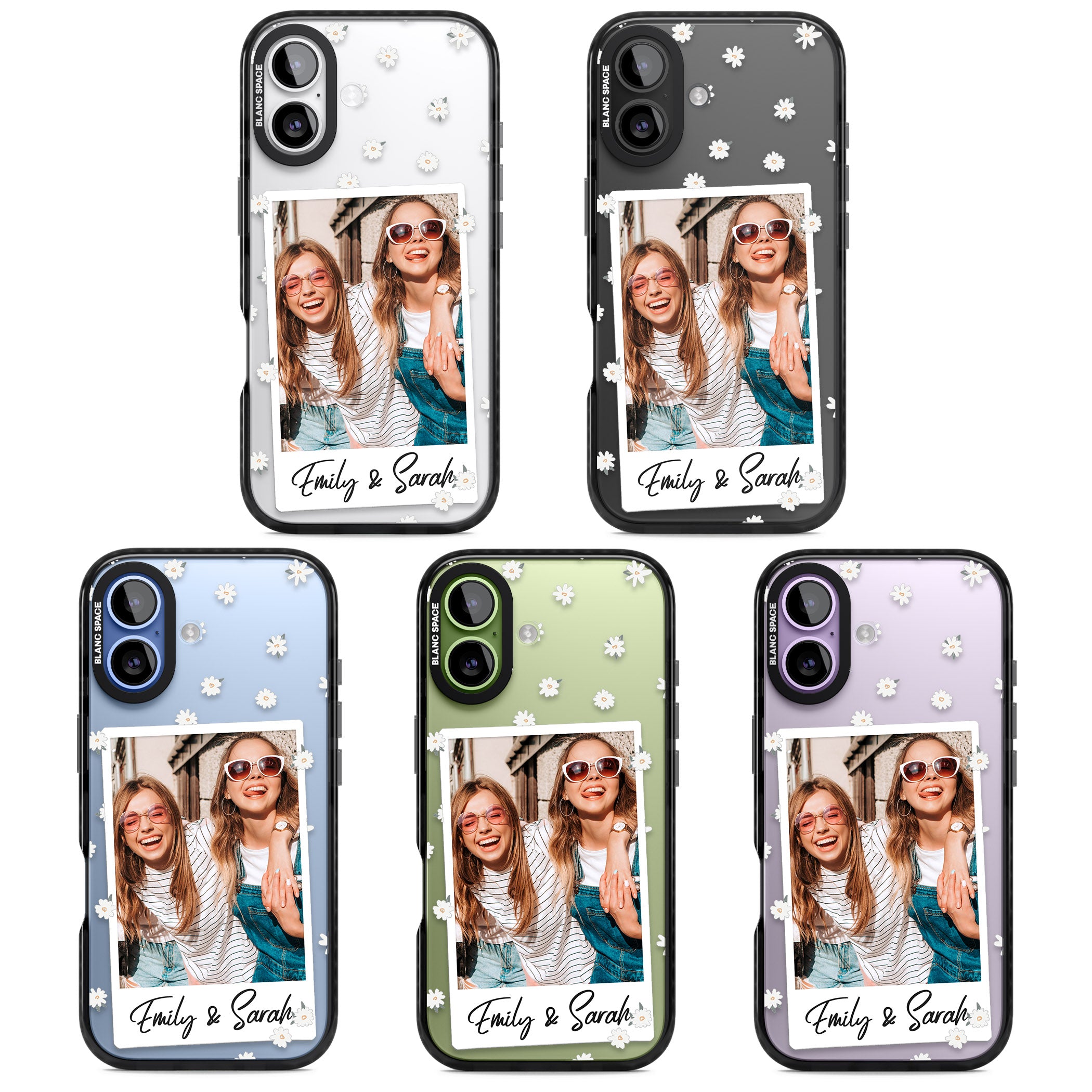 Personalised Daisy Instant Photo iPhone 17 Impact Black Phone Case APT Impact Protection