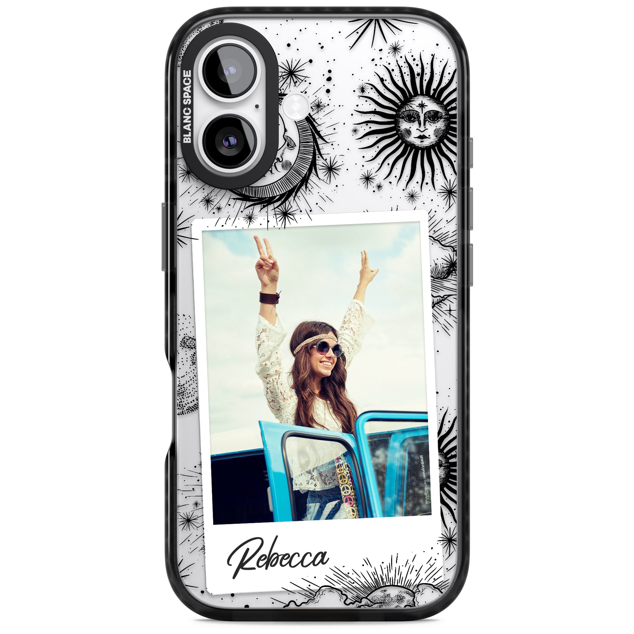 Personalised Astrology Instant Photo iPhone 17 Impact Black Phone Case
