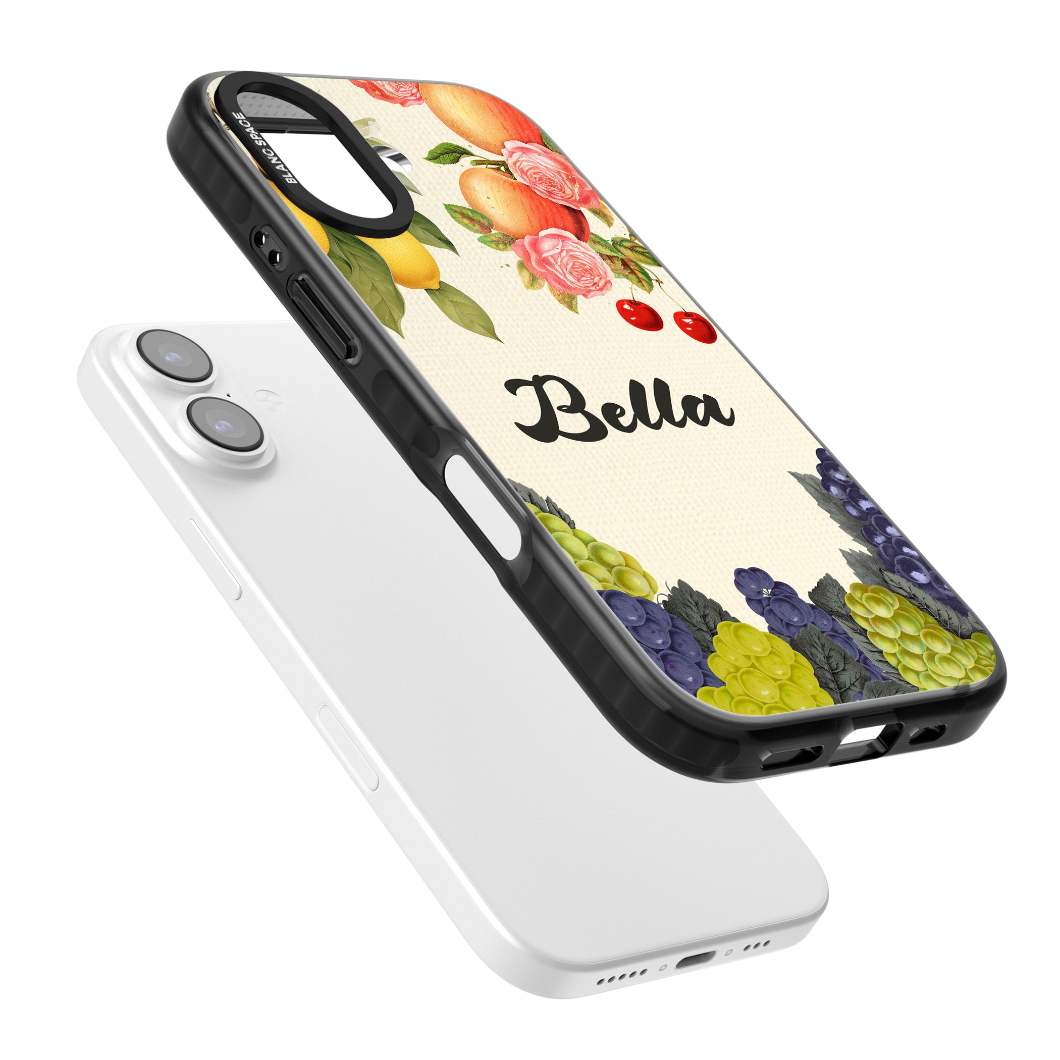 Personalised Vintage Fruits iPhone 17 Impact Black Phone Case Colours