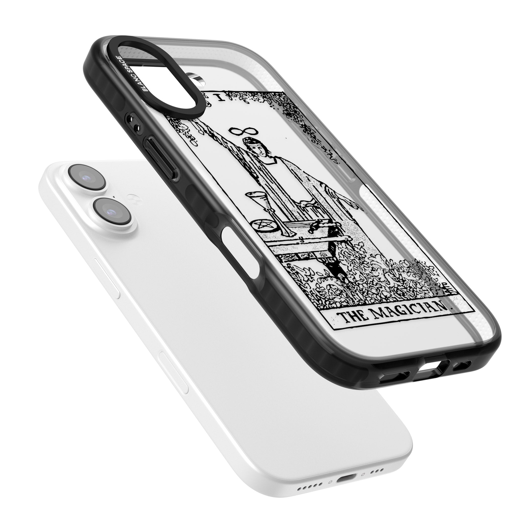 Personalised The Magician Tarot Transparent iPhone 17 Impact Black Phone Case Colours