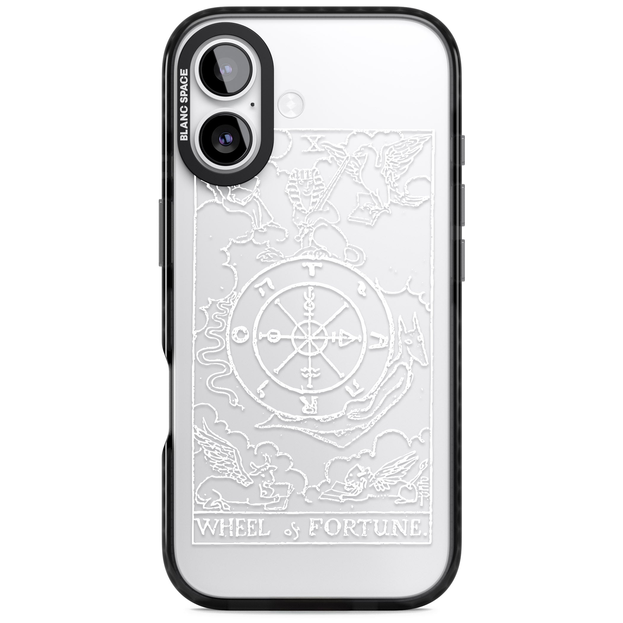 Personalised Wheel Of Fortune Tarot Card (White) iPhone 17 Impact Black Phone Case