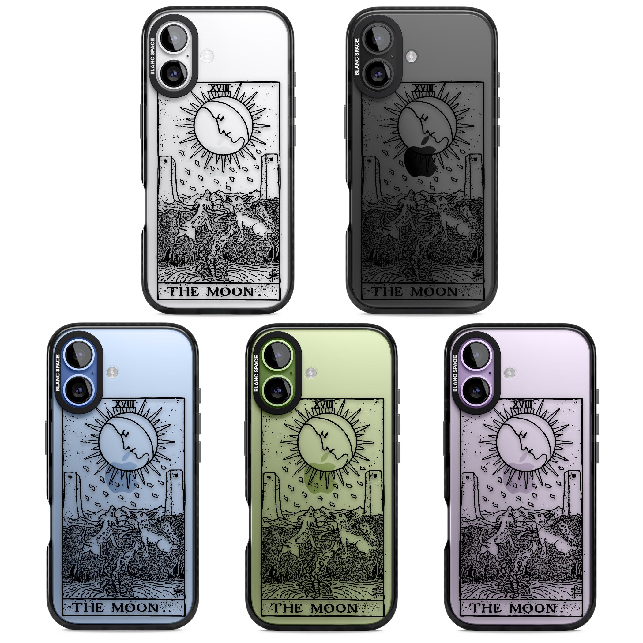 Personalised The Moon Tarot Card (Clear) iPhone 17 Impact Black Phone Case APT Impact Protection