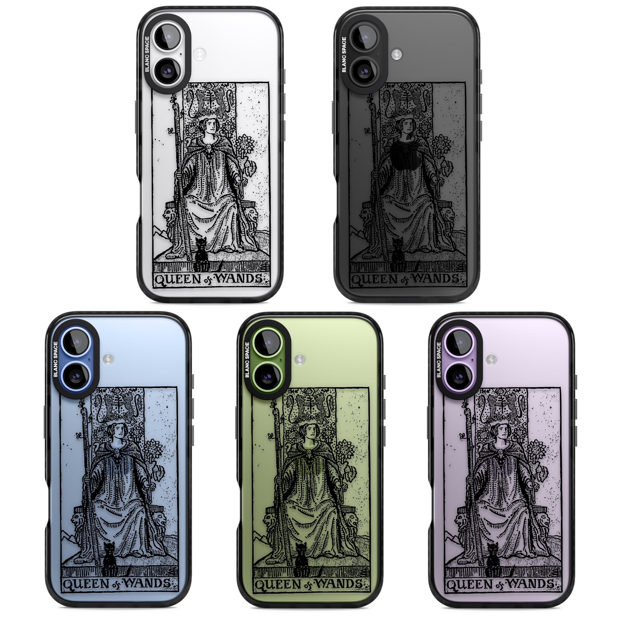 Personalised Queen Of Wands Tarot Card (Clear) iPhone 17 Impact Black Phone Case APT Impact Protection