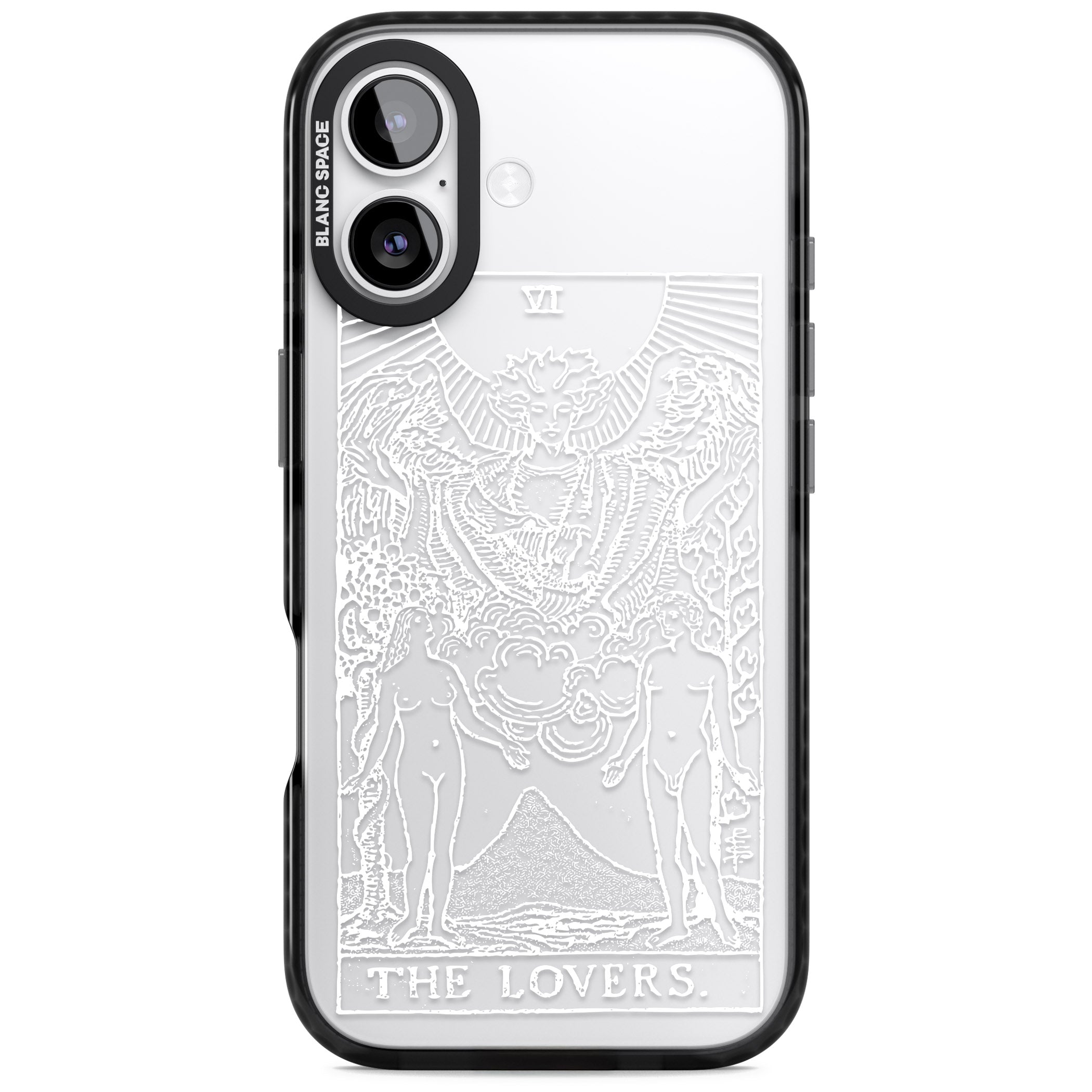 Personalised The Lovers Tarot Card (White) iPhone 17 Impact Black Phone Case
