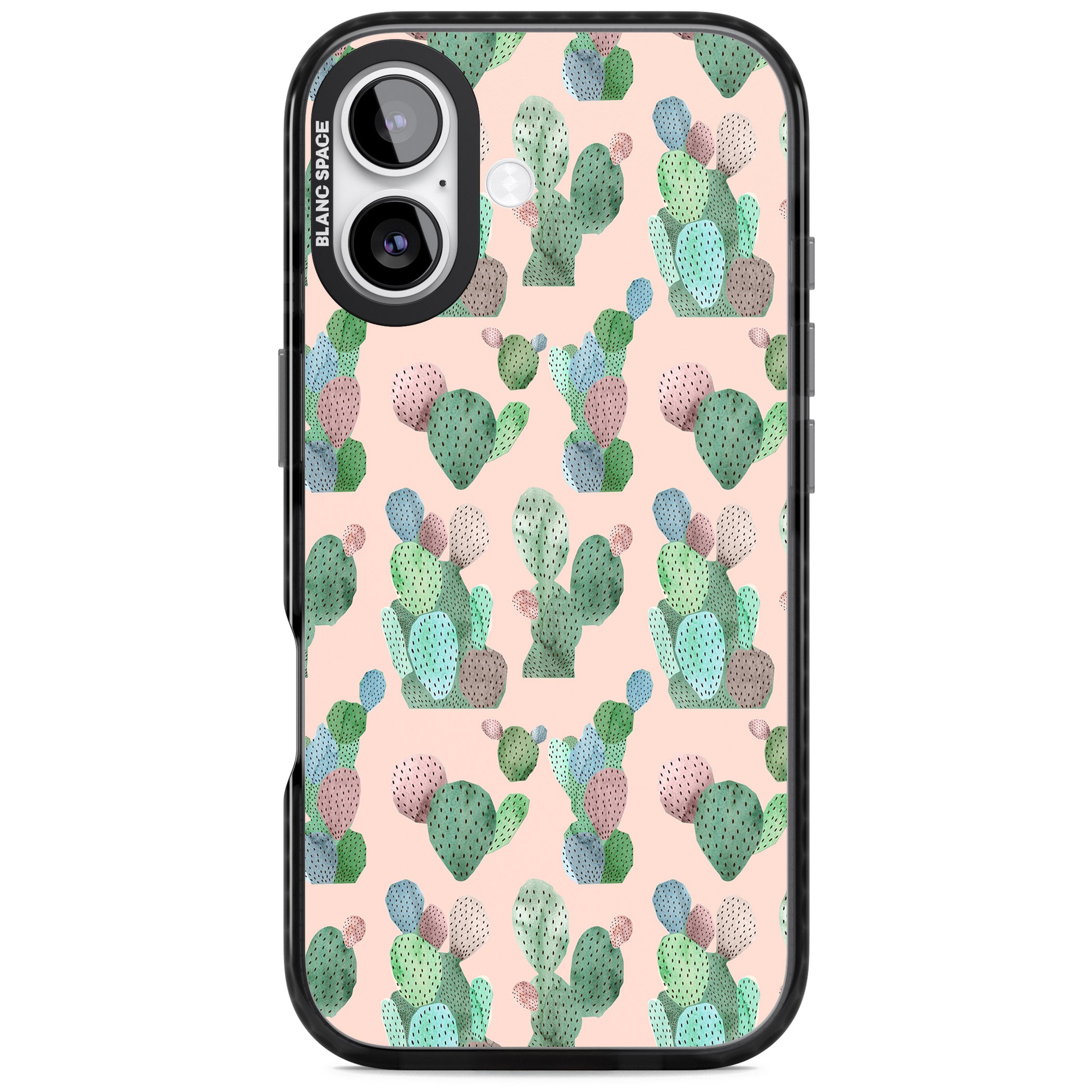 Pink Cactus iPhone 17 Impact Black Phone Case