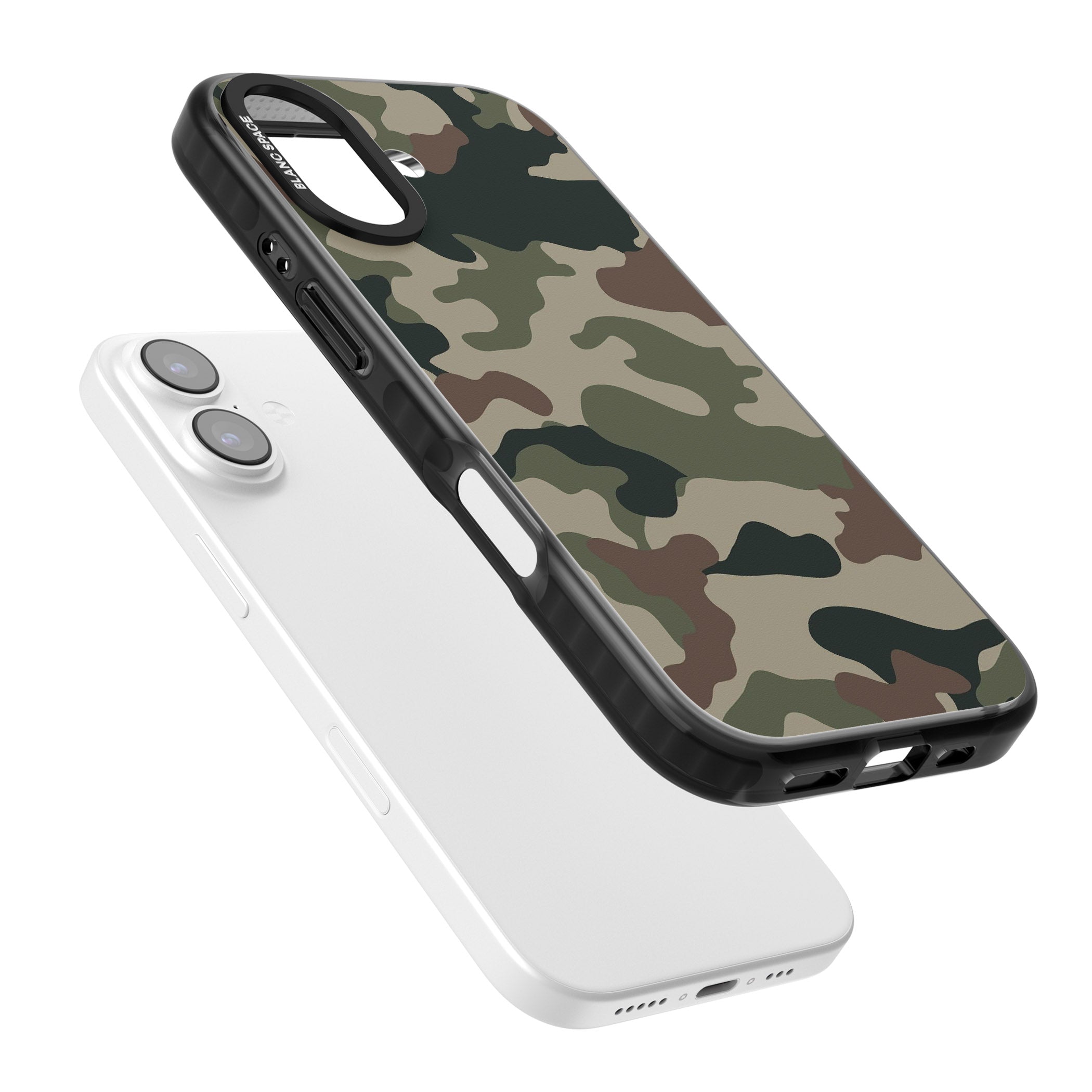 Green And Brown Camo iPhone 17 Impact Black Phone Case Colours