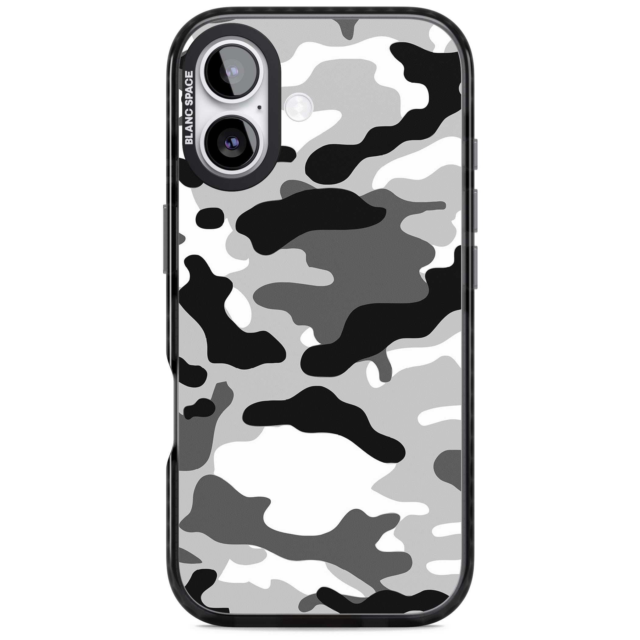 Grey Black Urban Camo iPhone 17 Impact Black Phone Case