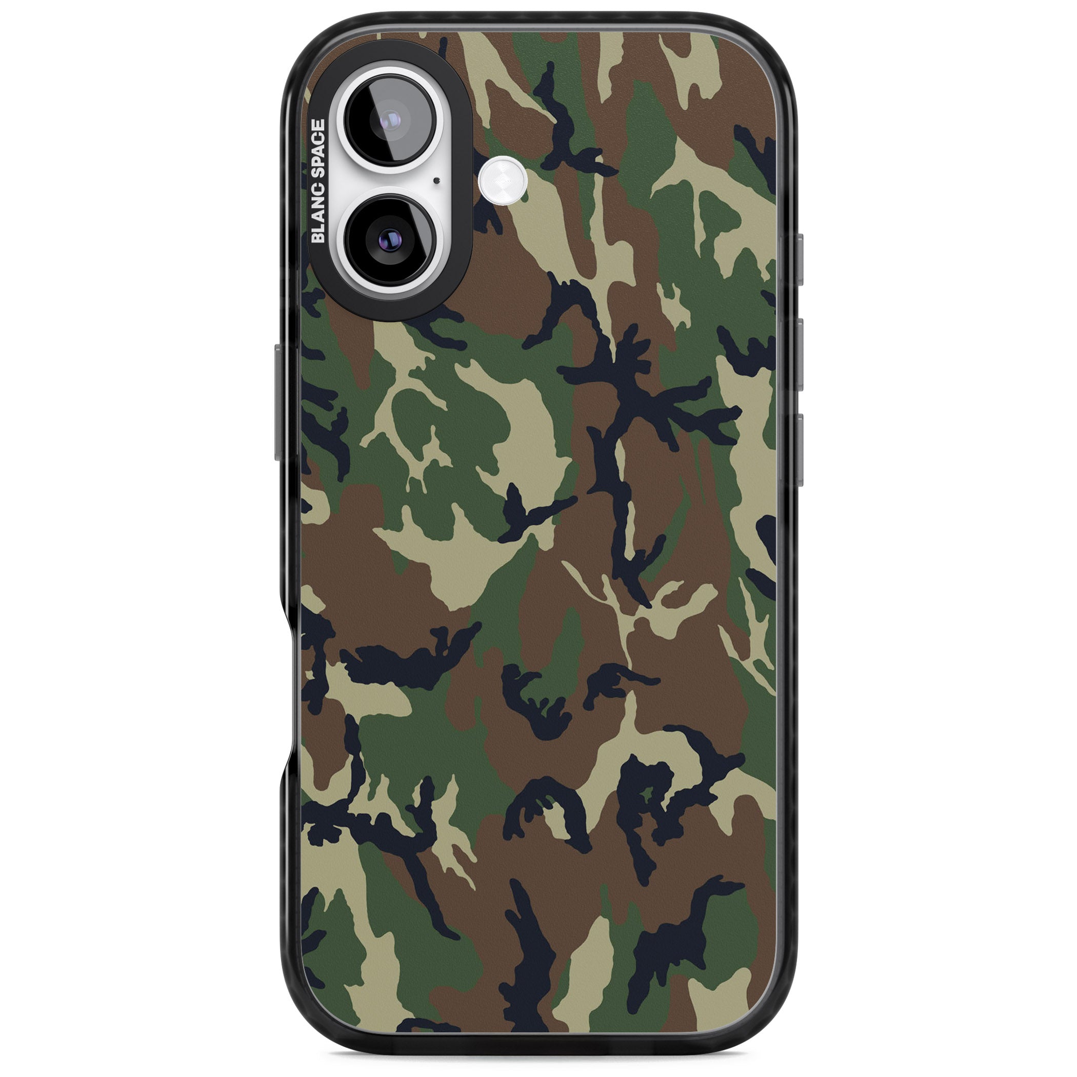Forest Green Camo iPhone 17 Impact Black Phone Case
