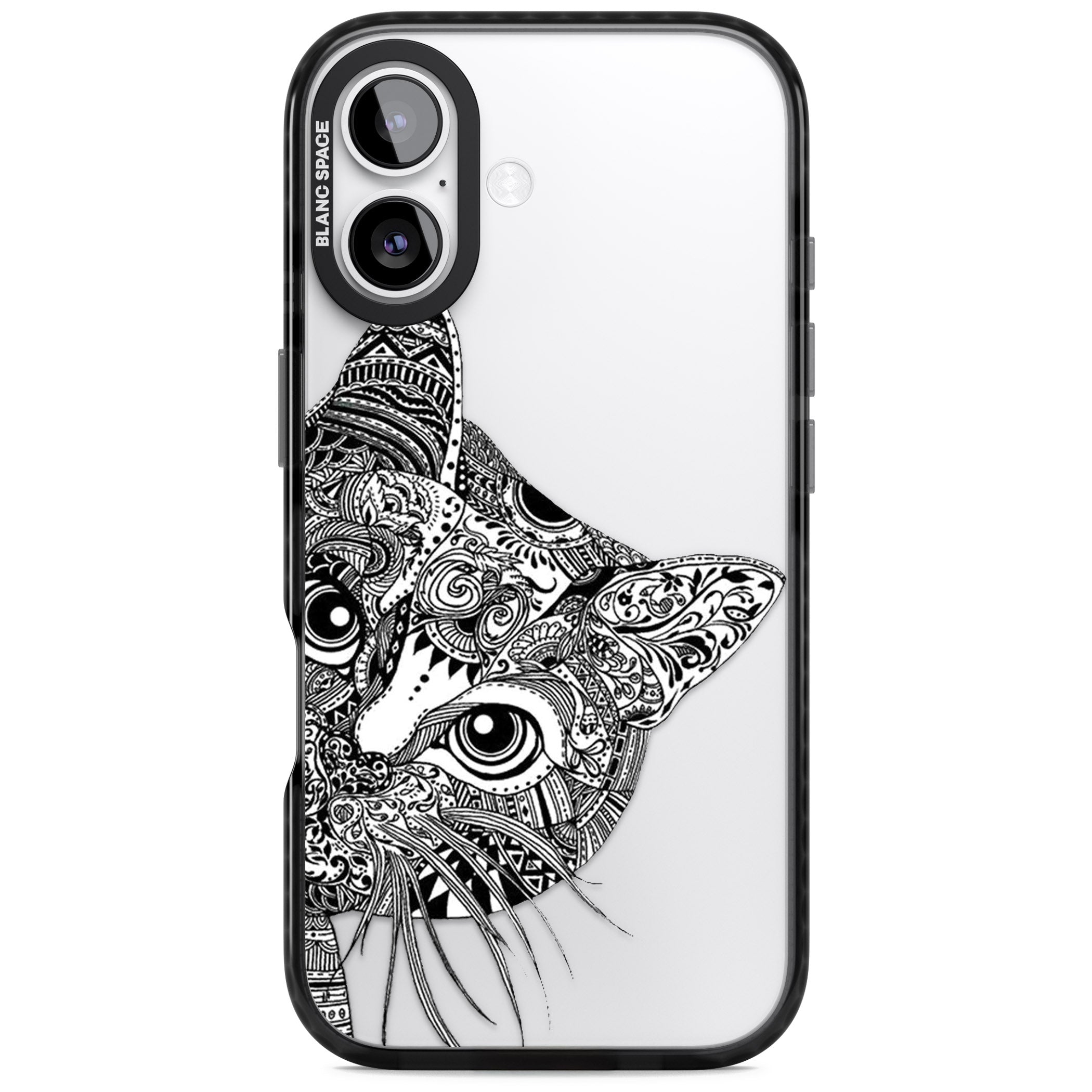 Henna Cat iPhone 17 Impact Black Phone Case