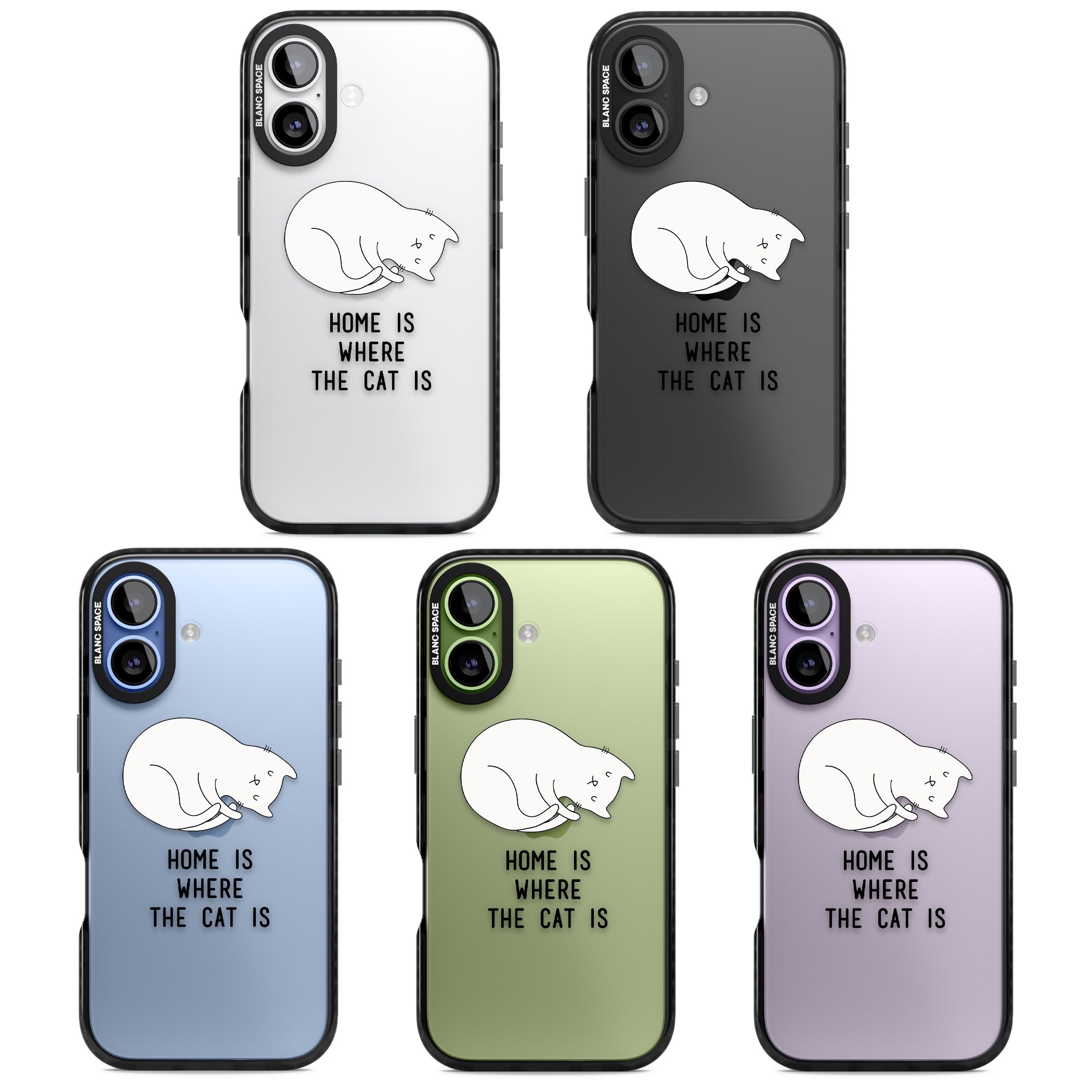 Home Is Where The Cat Is iPhone 17 Impact Black Phone Case APT Impact Protection