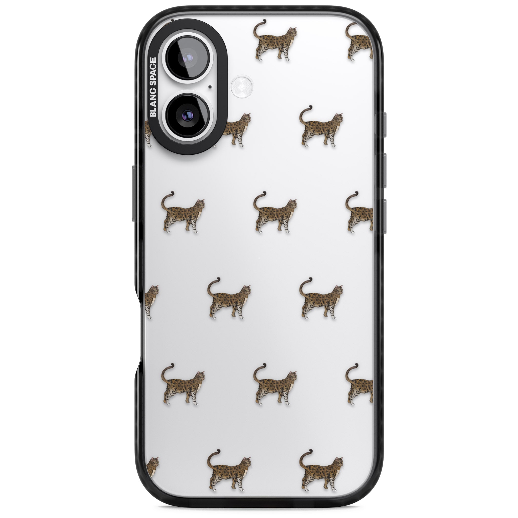 Bengal Cat Pattern iPhone 17 Impact Black Phone Case