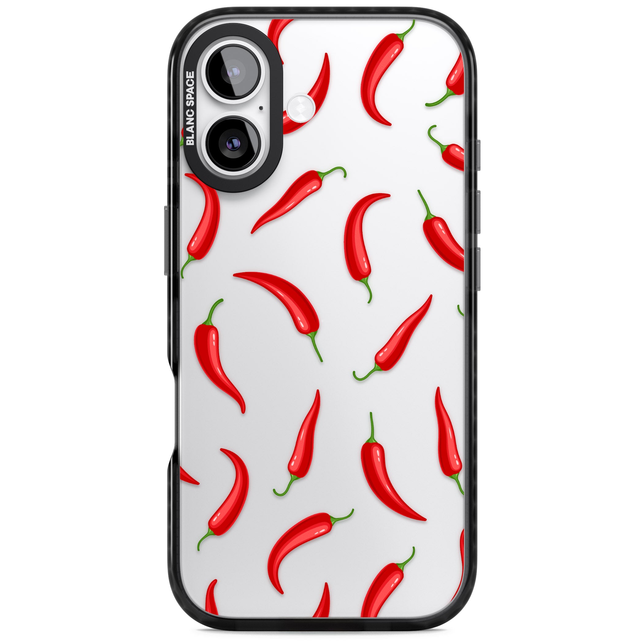 Chilli Pattern iPhone 17 Impact Black Phone Case