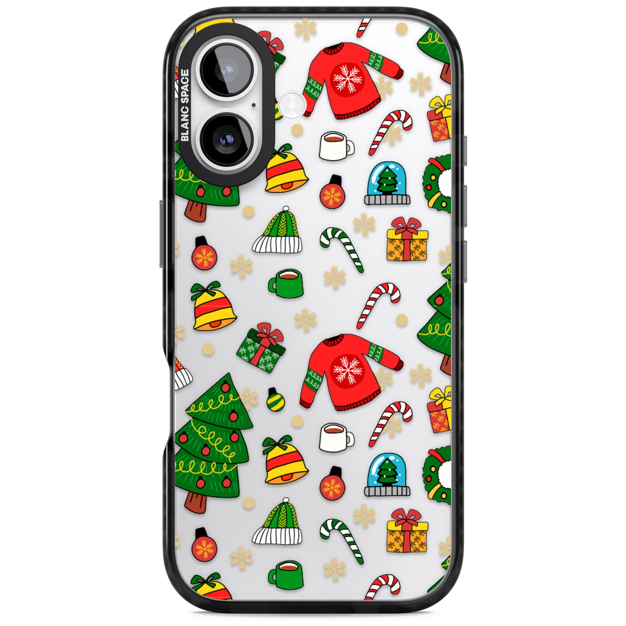 Christmas Mixture Pattern iPhone 17 Impact Black Phone Case