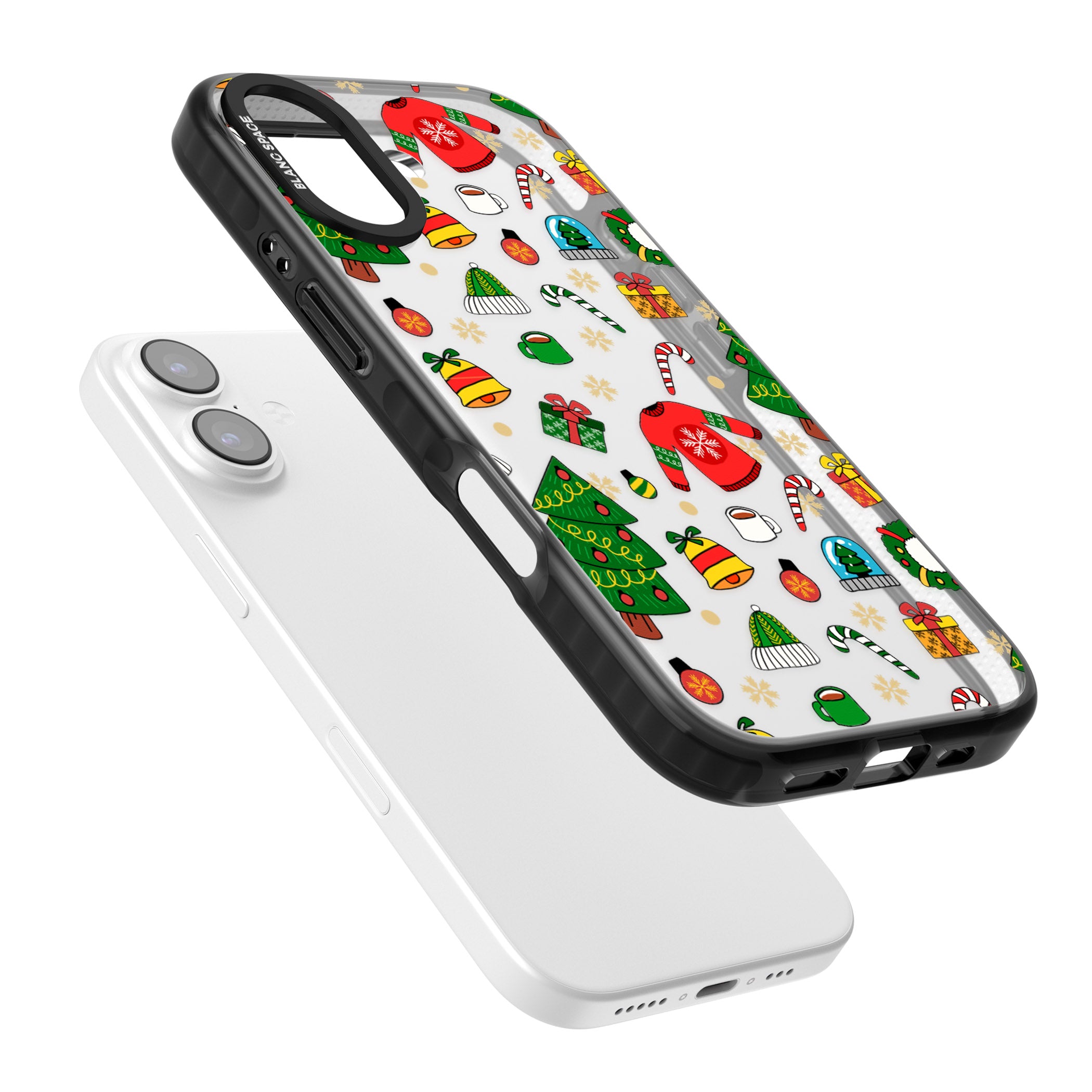 Christmas Mixture Pattern iPhone 17 Impact Black Phone Case Colours
