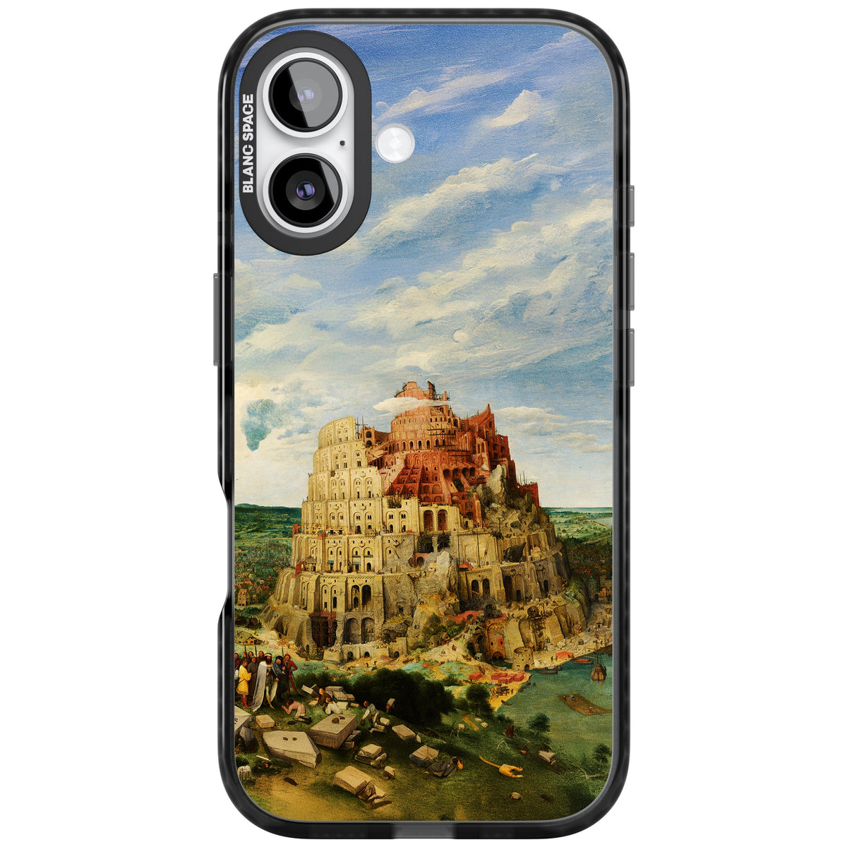 Tower Of Babel iPhone 16 / iPhone 16 Plus / iPhone 17 Impact Black Phone Case front