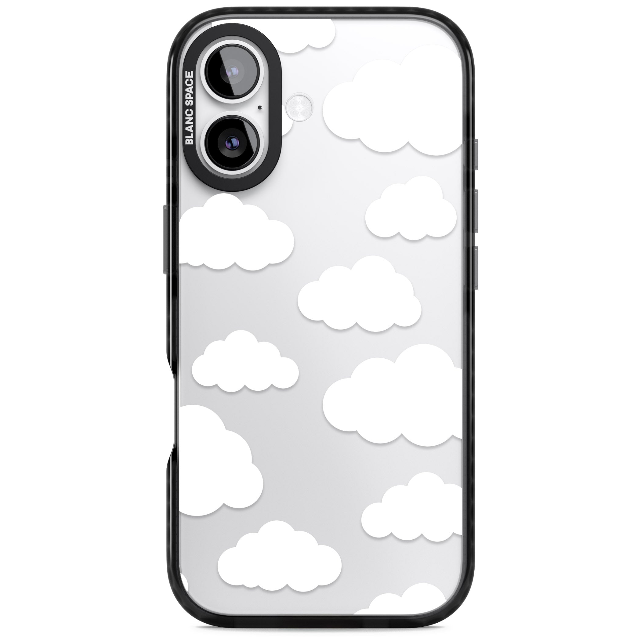 Cloud Pattern iPhone 17 Impact Black Phone Case