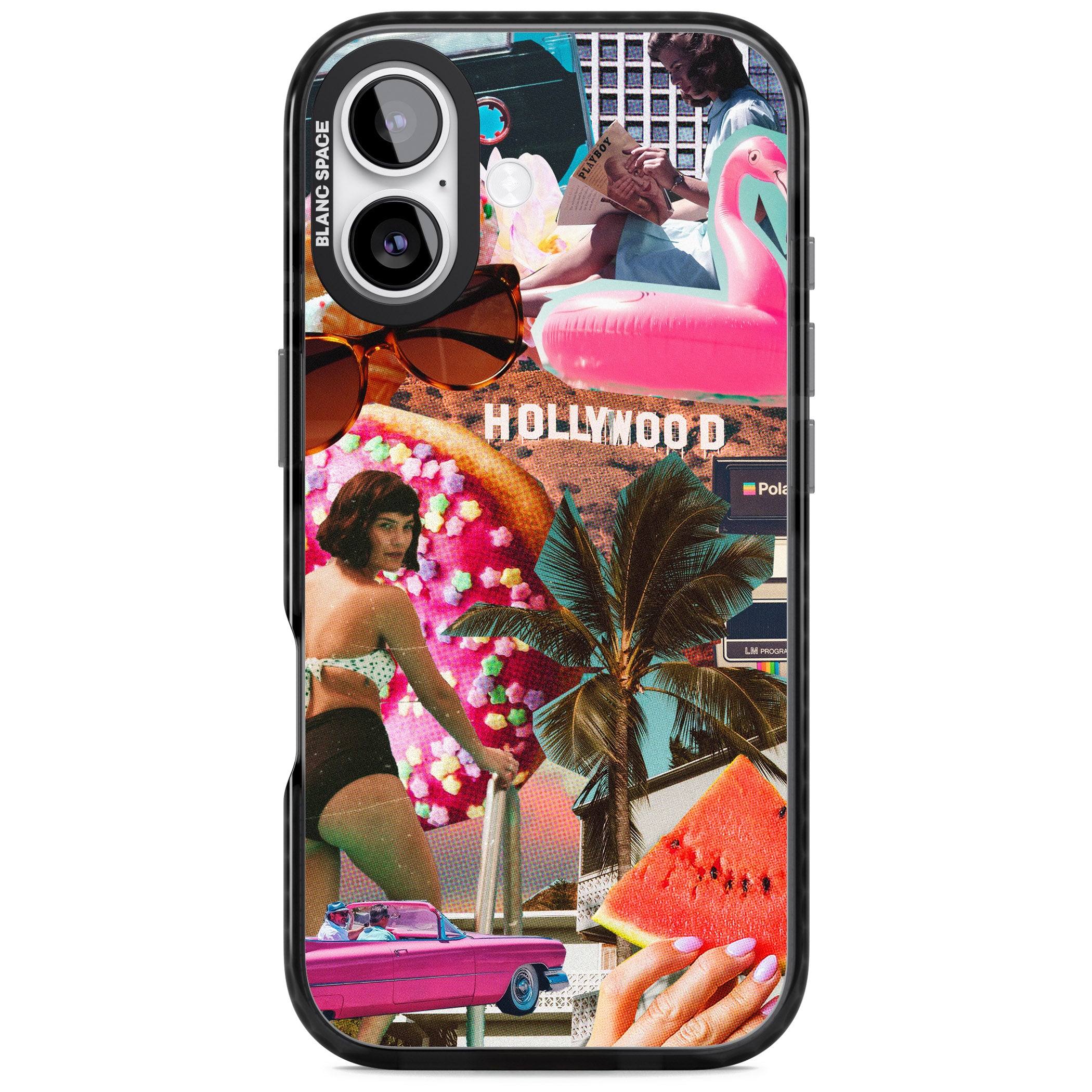 Hollywood Retro Collage iPhone 17 Impact Black Phone Case