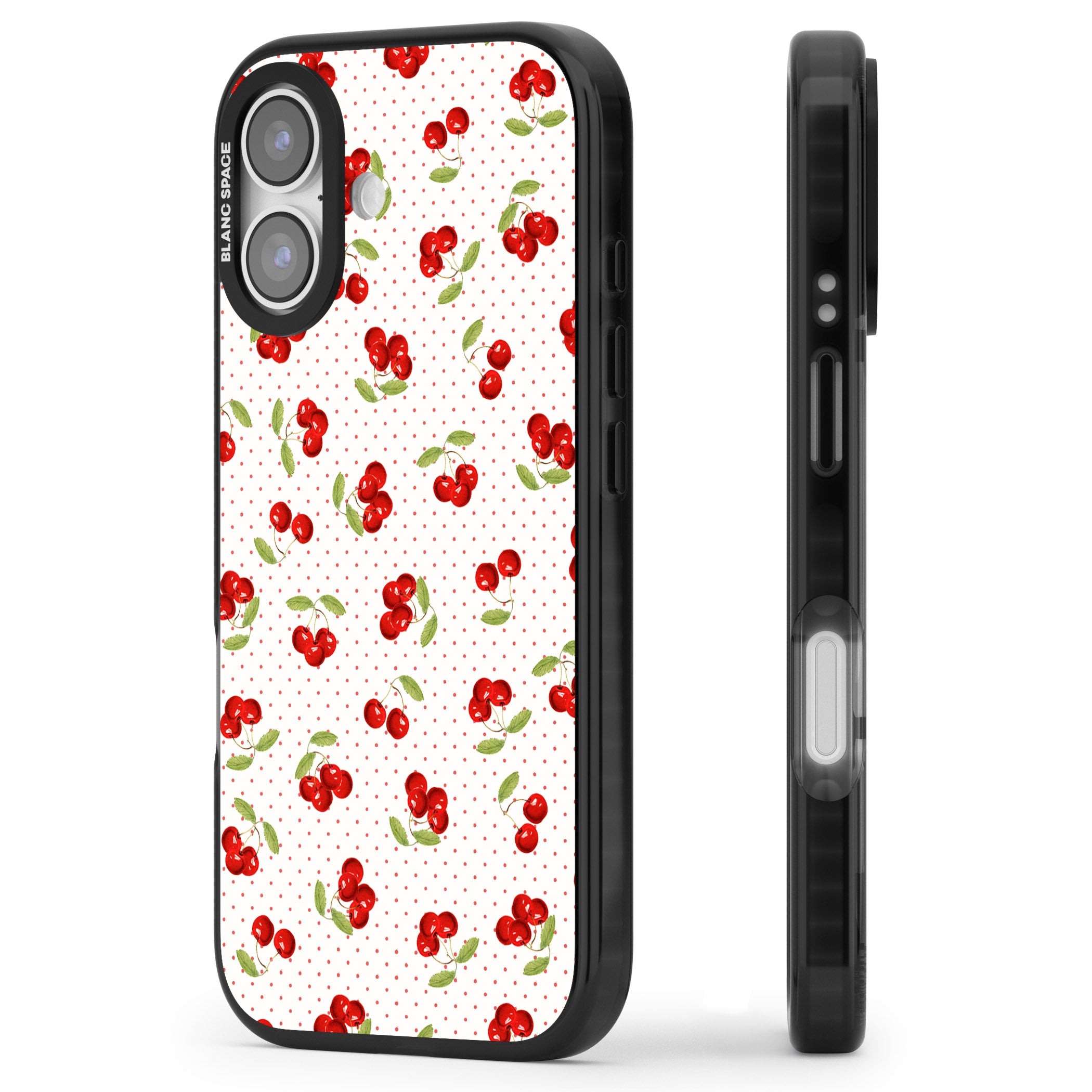 Cherry Picking iPhone 17 Impact Black Phone Case Side Profile