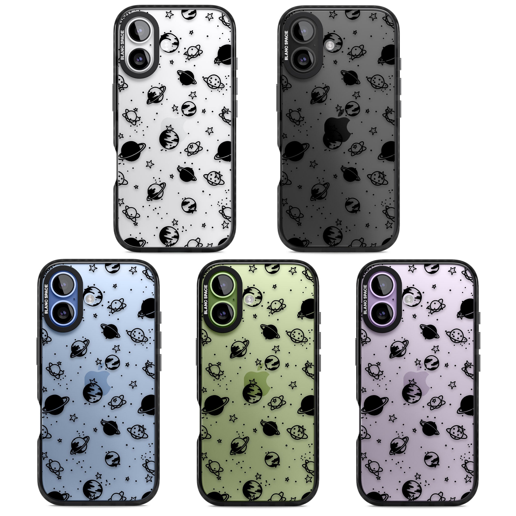 Black Planets iPhone 17 Impact Black Phone Case APT Impact Protection
